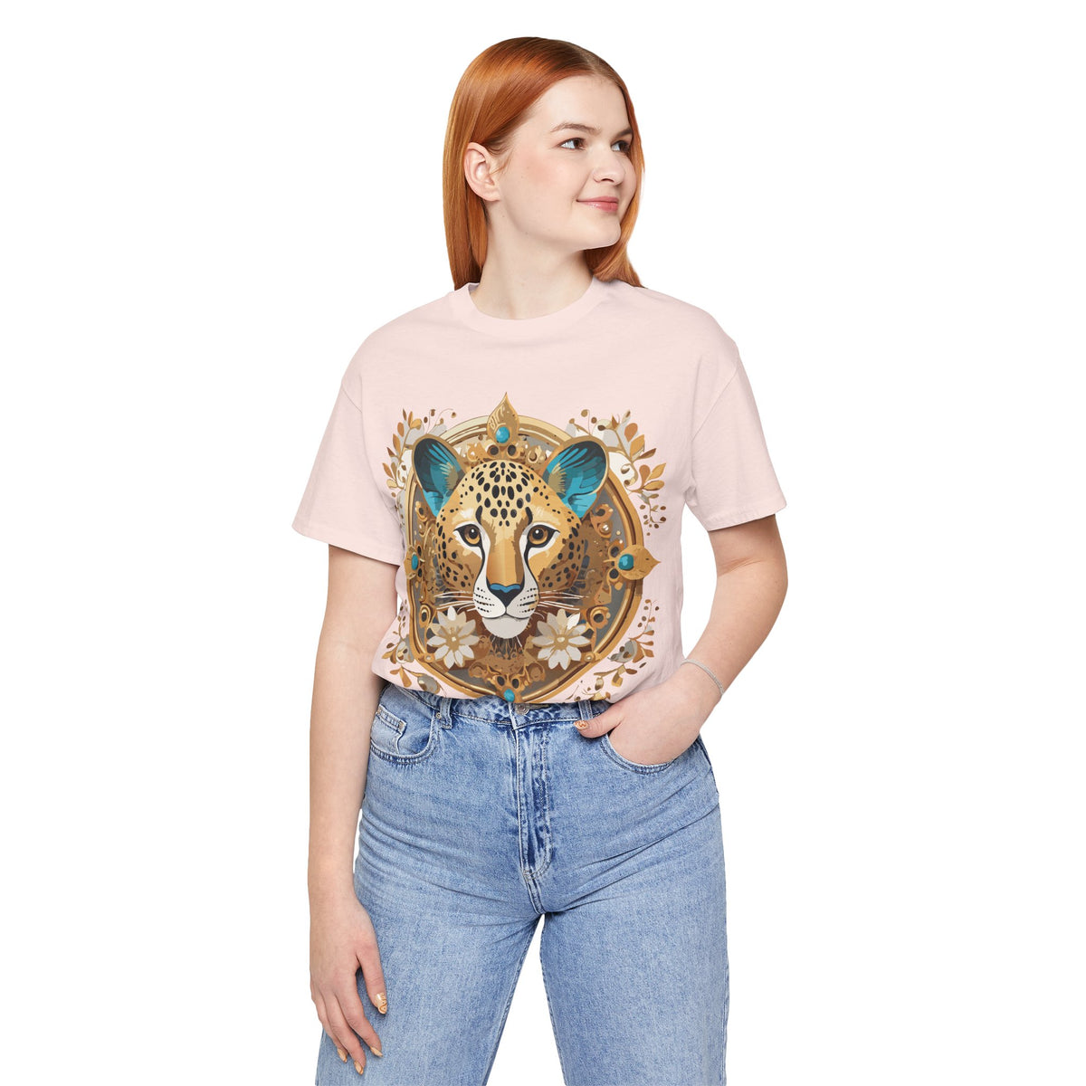 Medallion Graphic Unisex Cotton Bella+Canvas Tee with Art Design d53