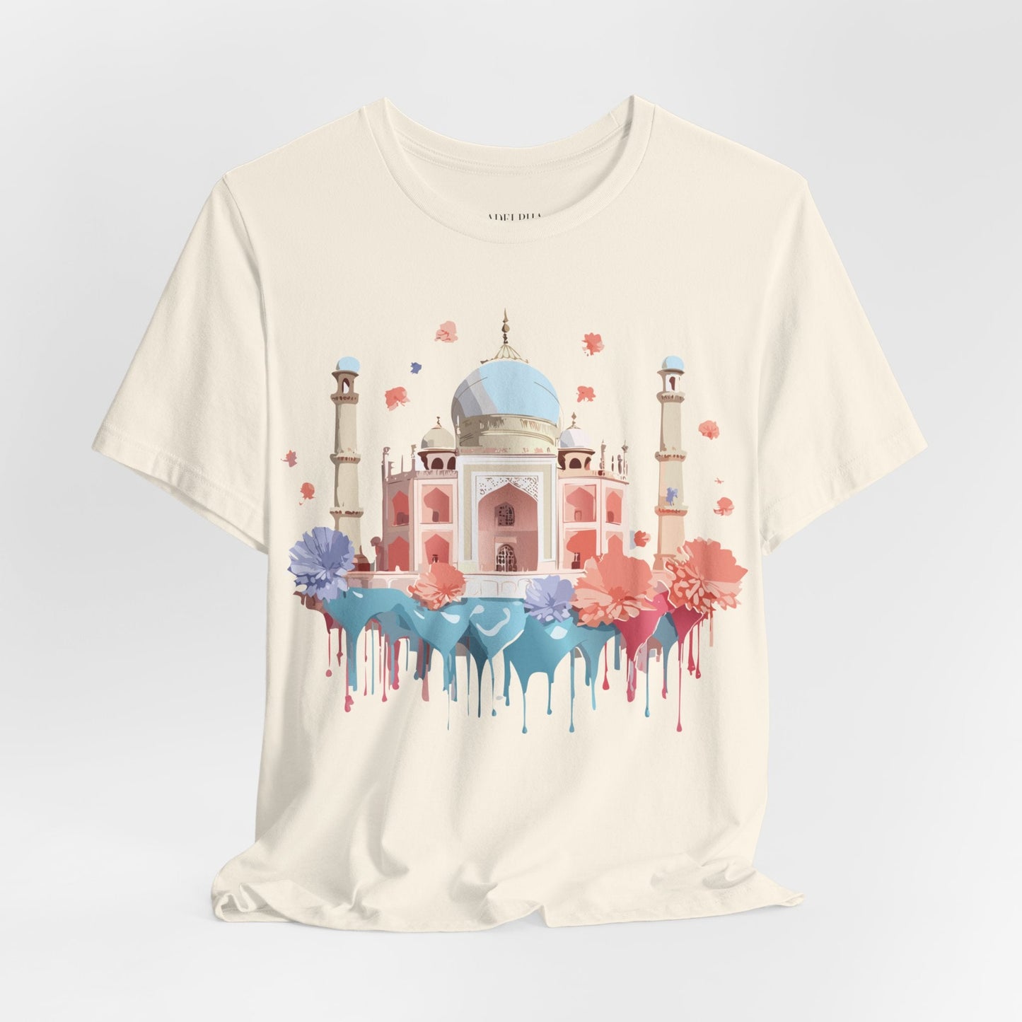 Unisex Taj Mahal Graphic Tee Vintage Inspired Shirt By Adelpha Art Design Collection