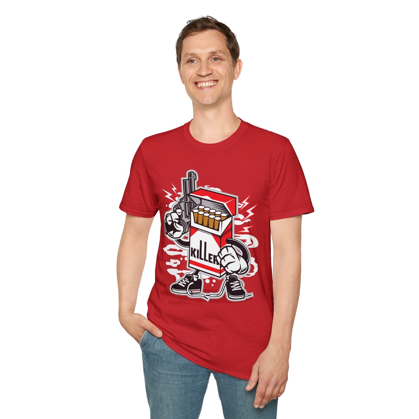 Cartoon T Shirt Animation Tee Funny Unisex Gildan Softstyle 64000 100 Percent Ring Spun Cotton