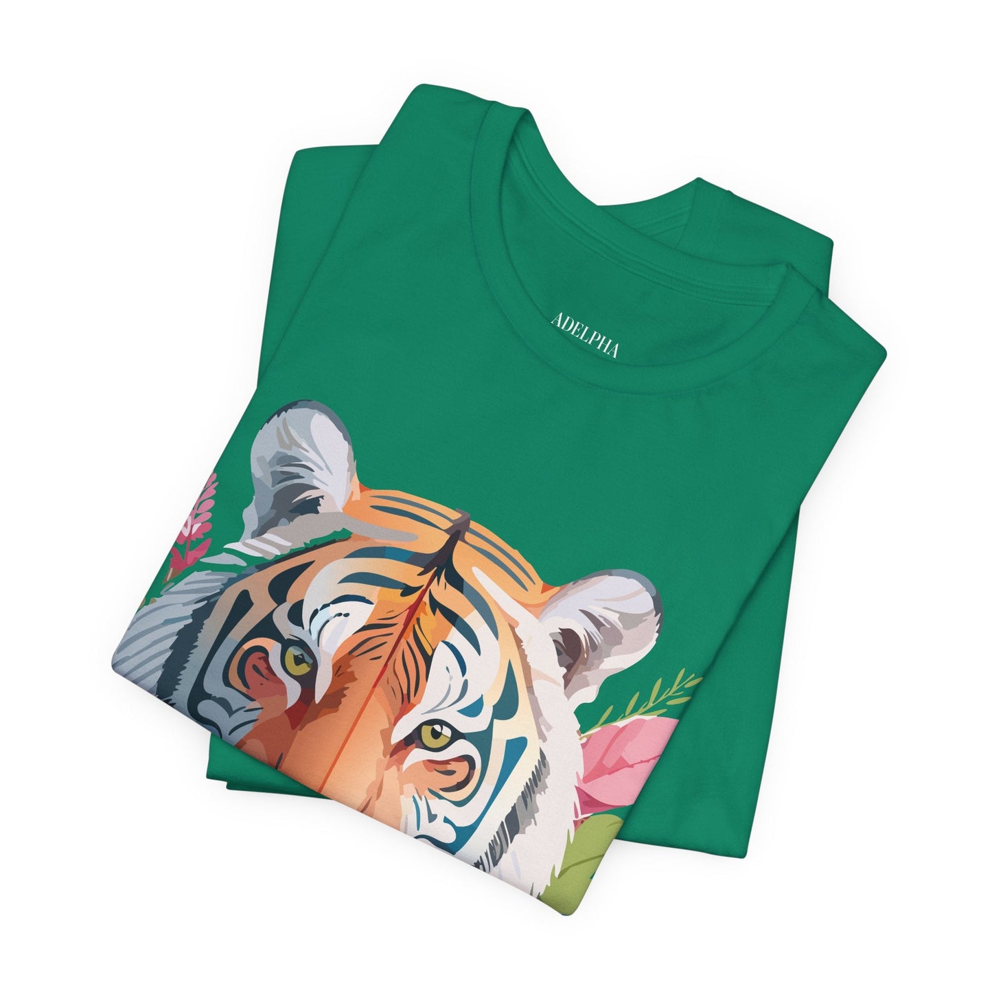 Tiger Graphic Unisex 100 Cotton Vintage Art with Animal Tee 13