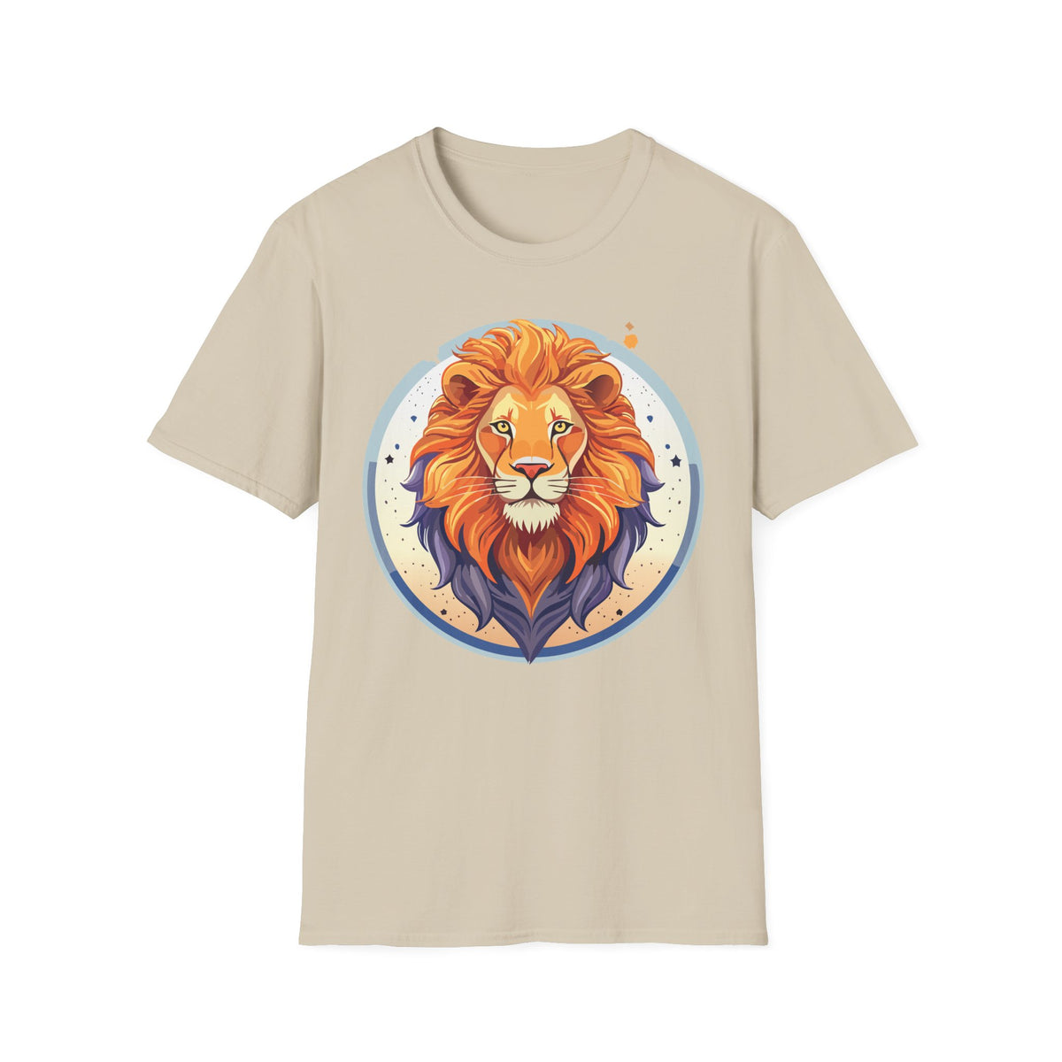 Majestic Lion Portrait T-Shirt | Colorful Retro Lion Graphic Tee