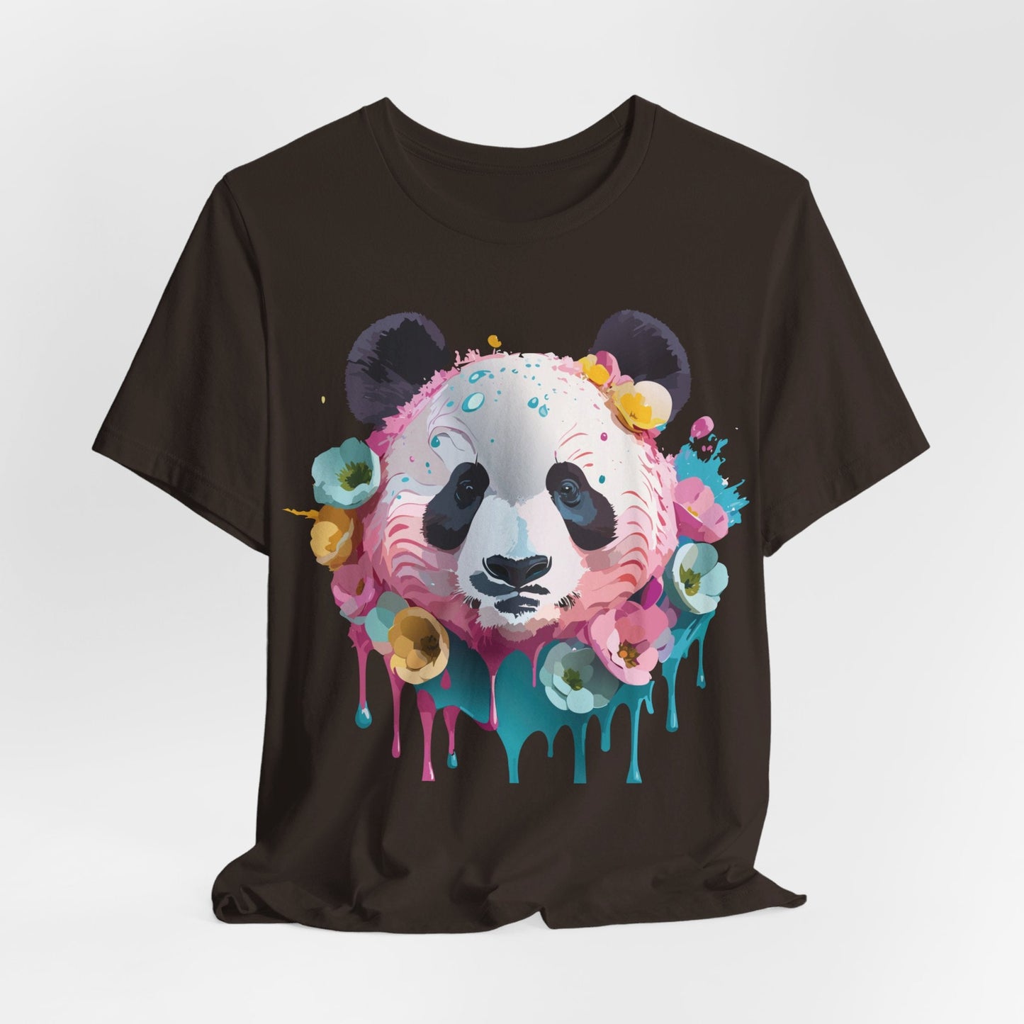 Panda Graphic Unisex 100 Cotton Vintage Art with Animal T-Shirt 5