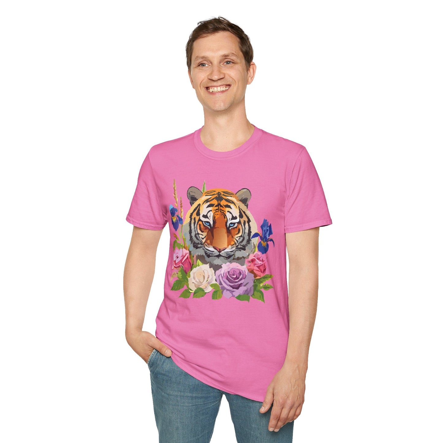 Unisex Tiger Shirt Softstyle Graphic Tee 100 Percent Cotton Apparel