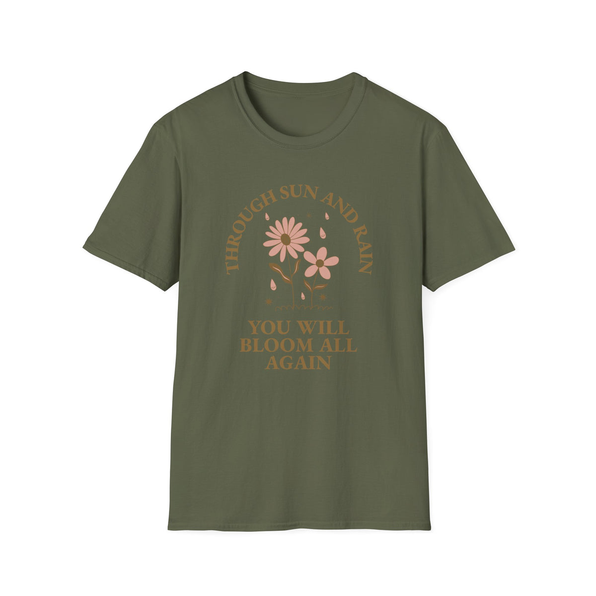 Positive Slogan Positive Words Tee with Good Quotes Graphic Tee Gildan Unisex 100 Cotton Tee Shirt p100