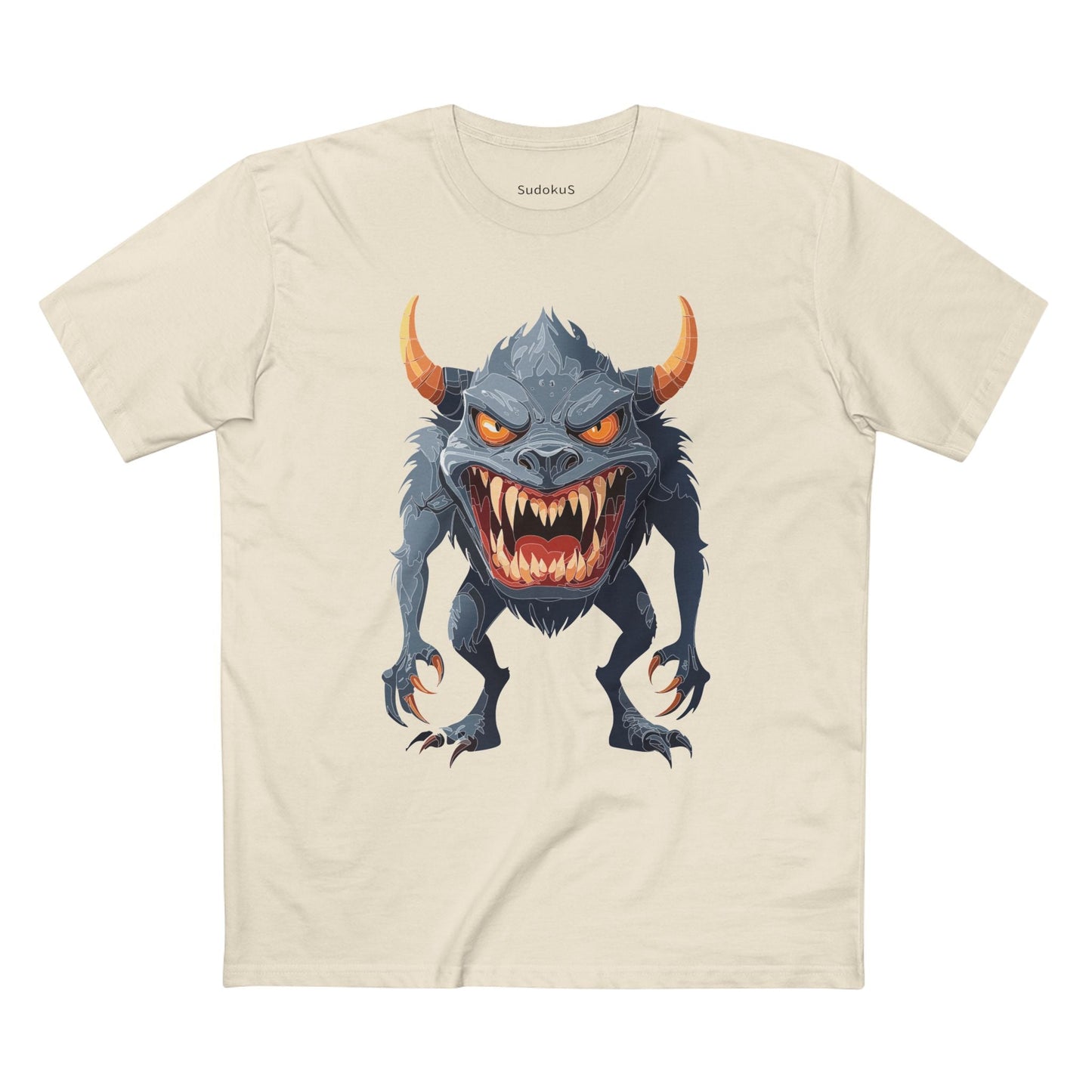 Cartoon Monsters Graphic Unisex 100 Cotton Staple Tee 4