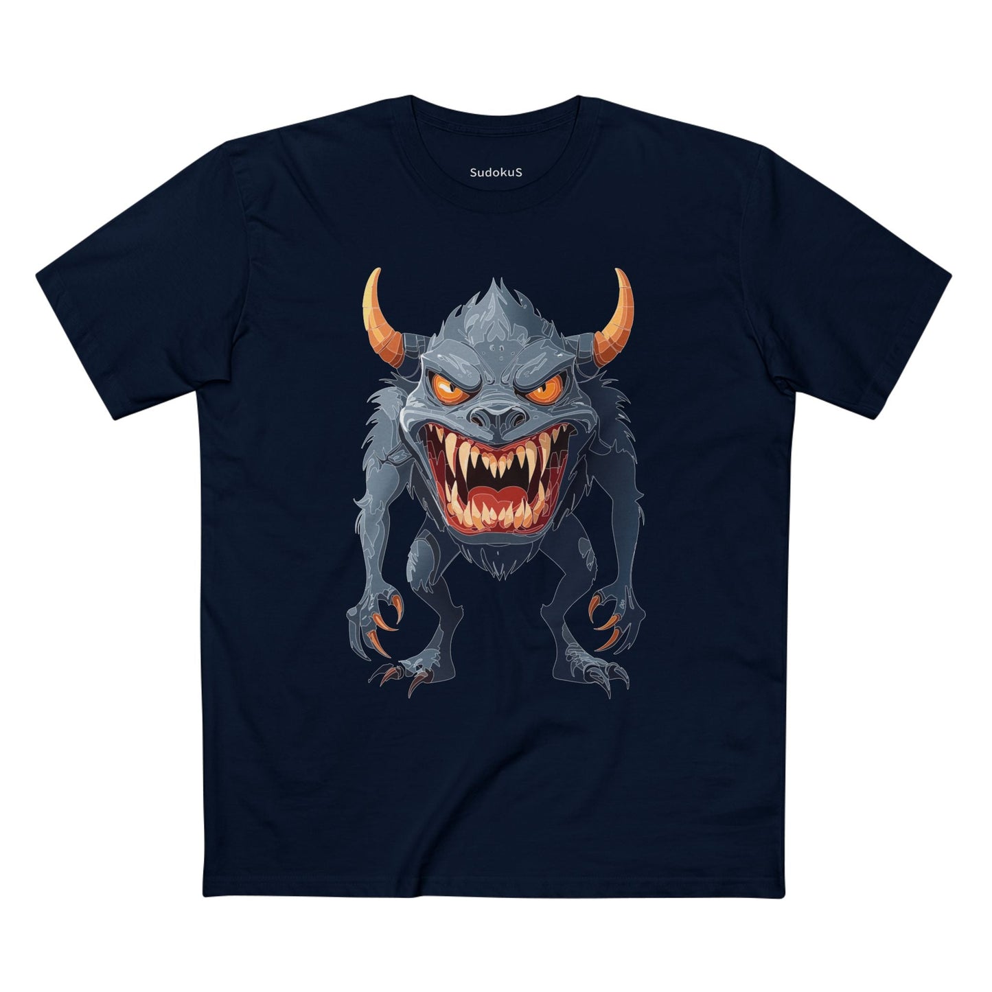 Cartoon Monsters Graphic Unisex 100 Cotton Staple Tee 4