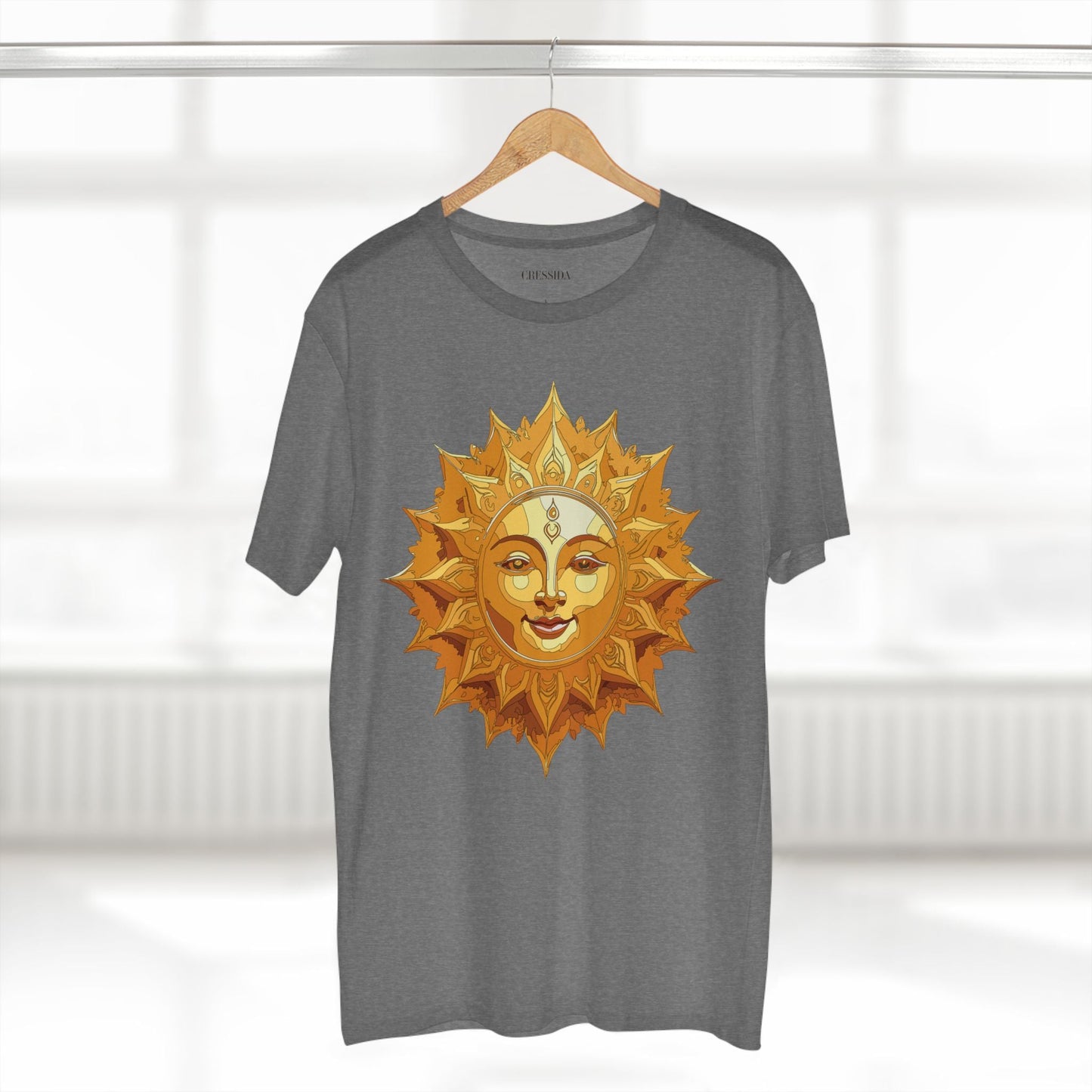 Gold Sun Graphic Unisex 100 Cotton T-Shirt with Golden Art Design 21