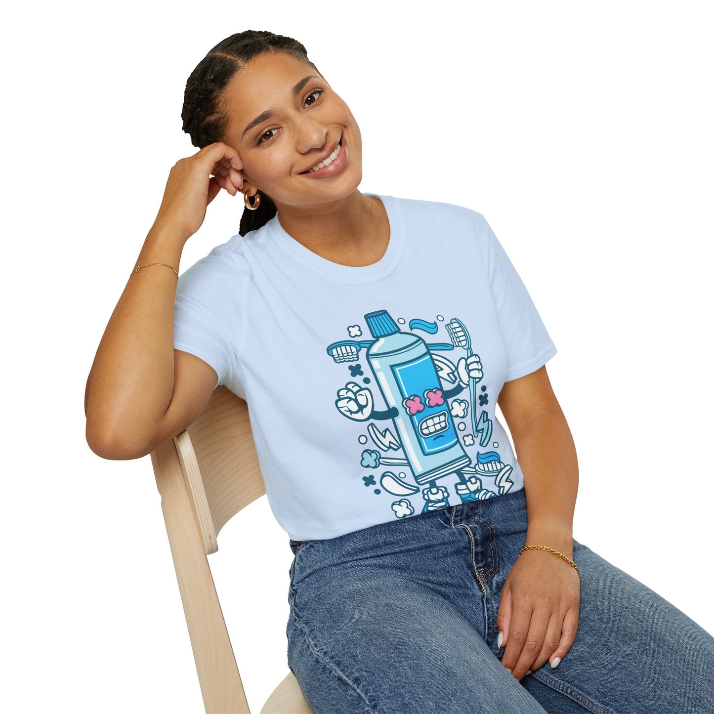 Cartoon Animation T Shirt Unisex Gildan Softstyle 64000 Tee With Fun Art Design Artwork