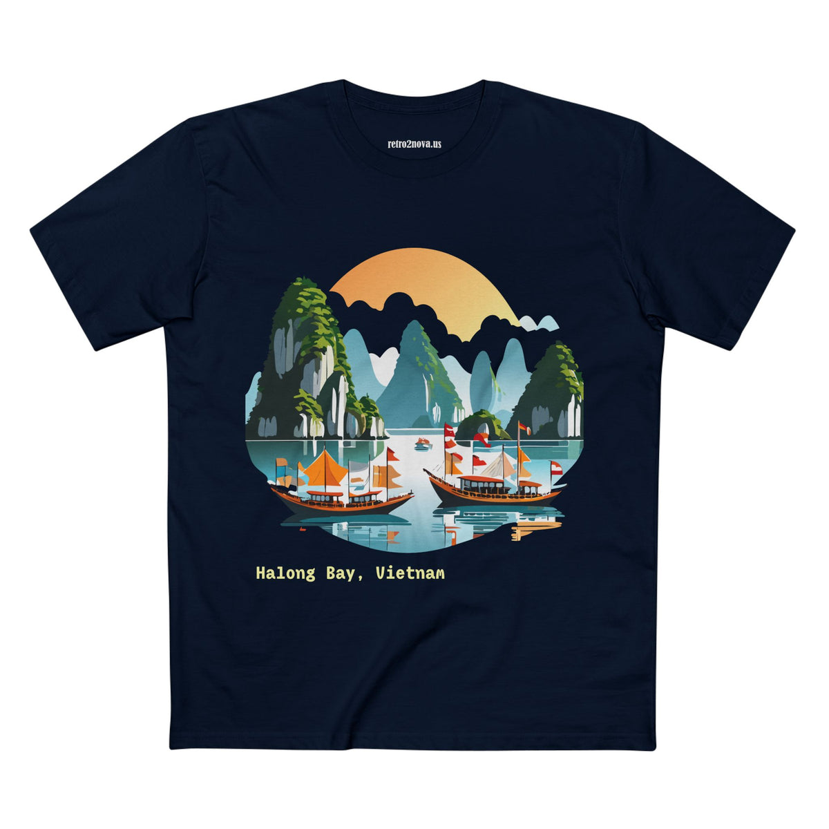 Halong Bay Vietnam landscape tee | Travel shirt, Southeast Asia souvenir