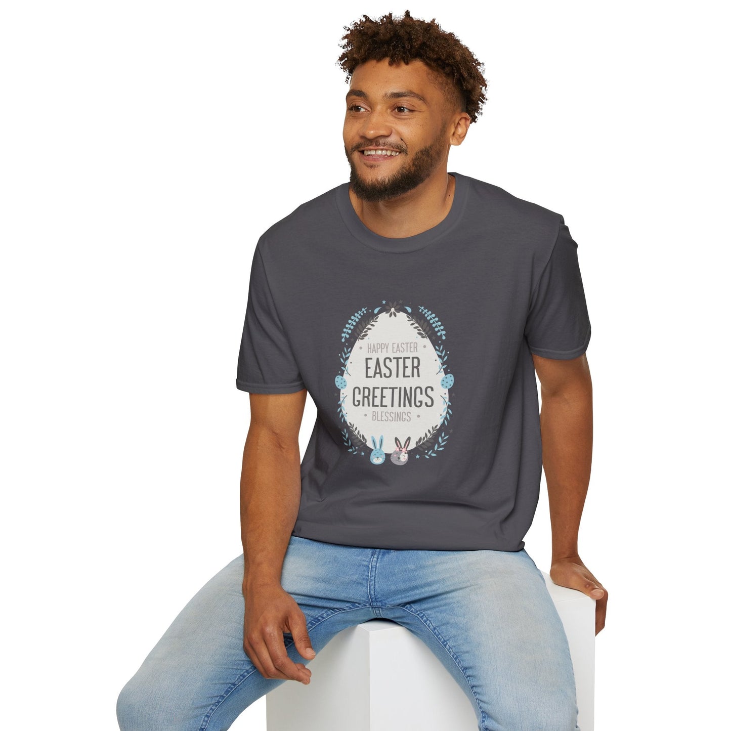 Gildan Easter Unisex Softstyle 64000 T Shirt With Easter Print Design Short Sleeve Tee Edition