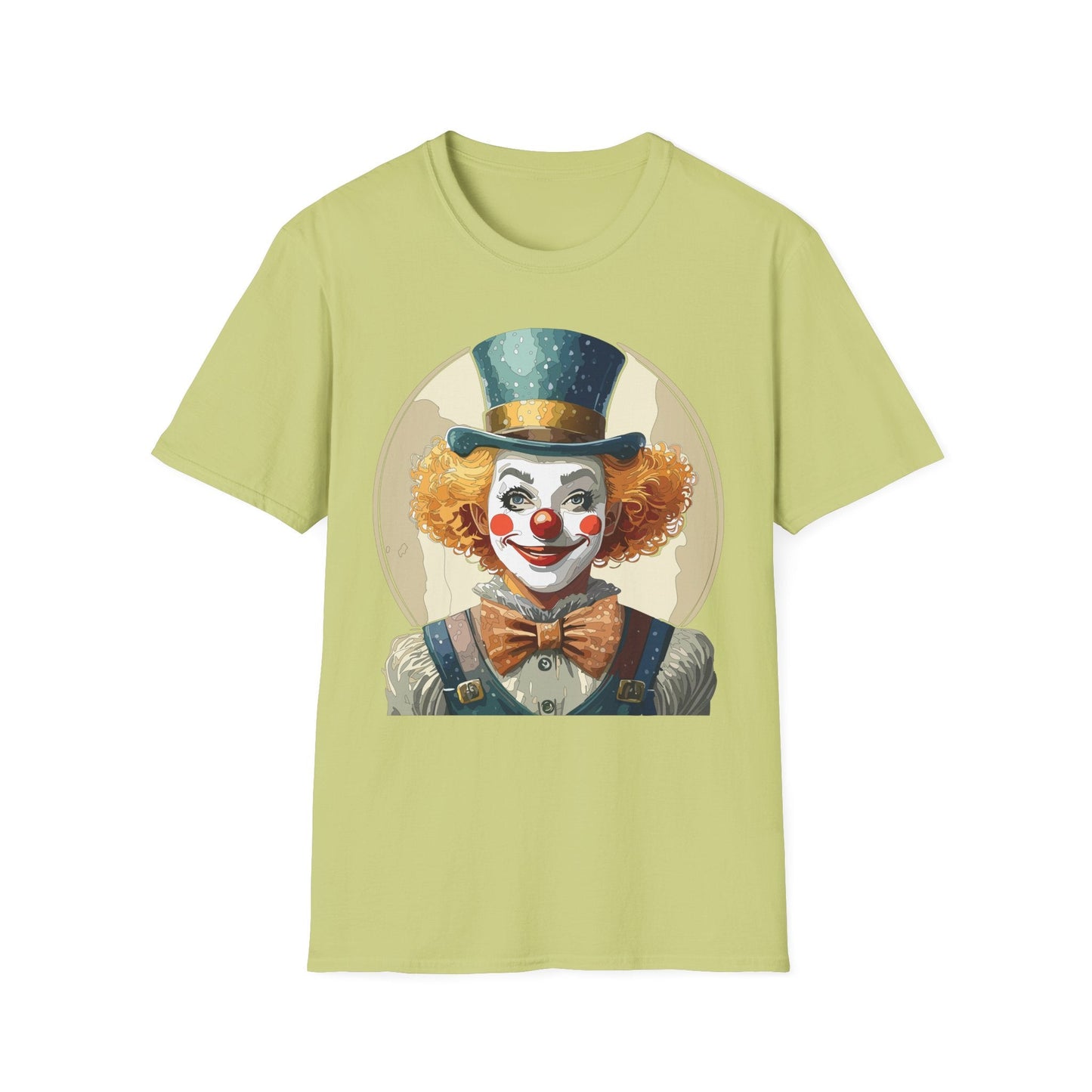 Clown Shirt Unisex T Shirt With Clown Circus Theme Funny Man Shirt Gildan Softstyle 64000