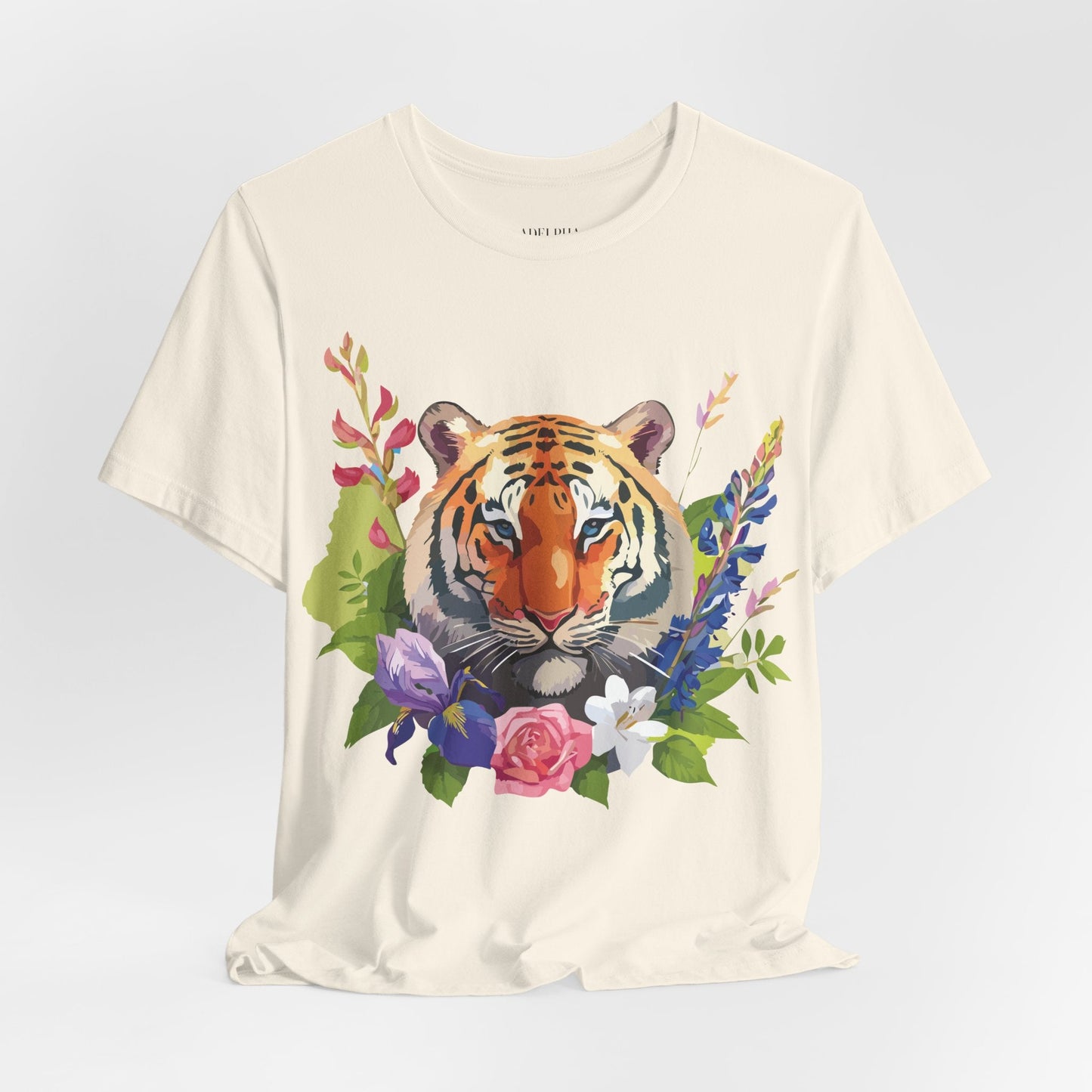 Tiger Graphic Unisex 100 Cotton Vintage Art with Animal Tee 7