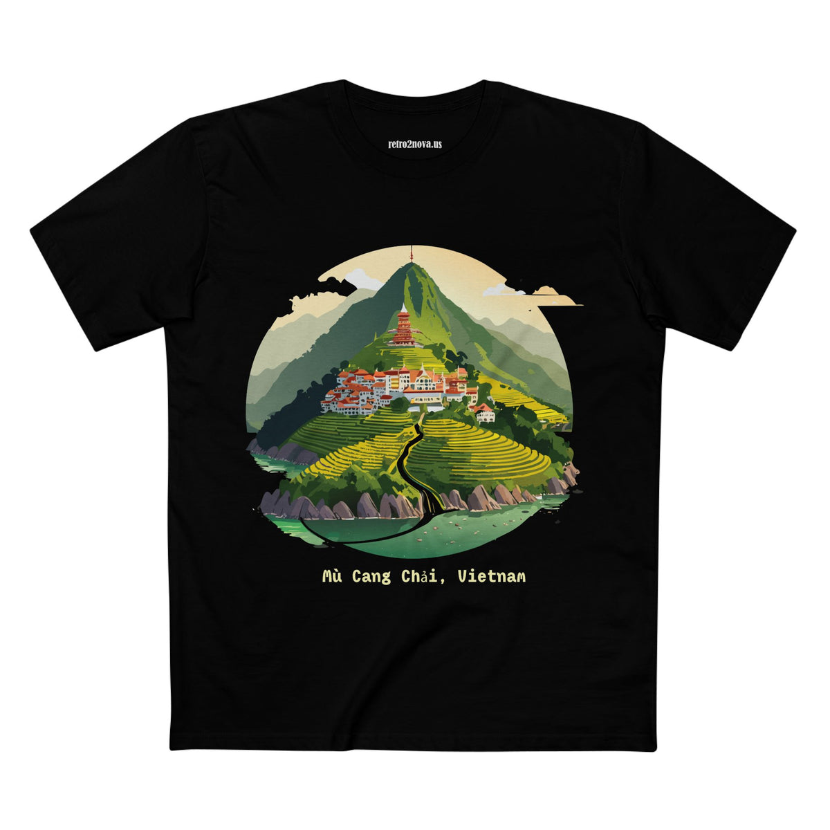 Mu Cang Chai Vietnam landscape tee | Sapa rice terraces mountain village