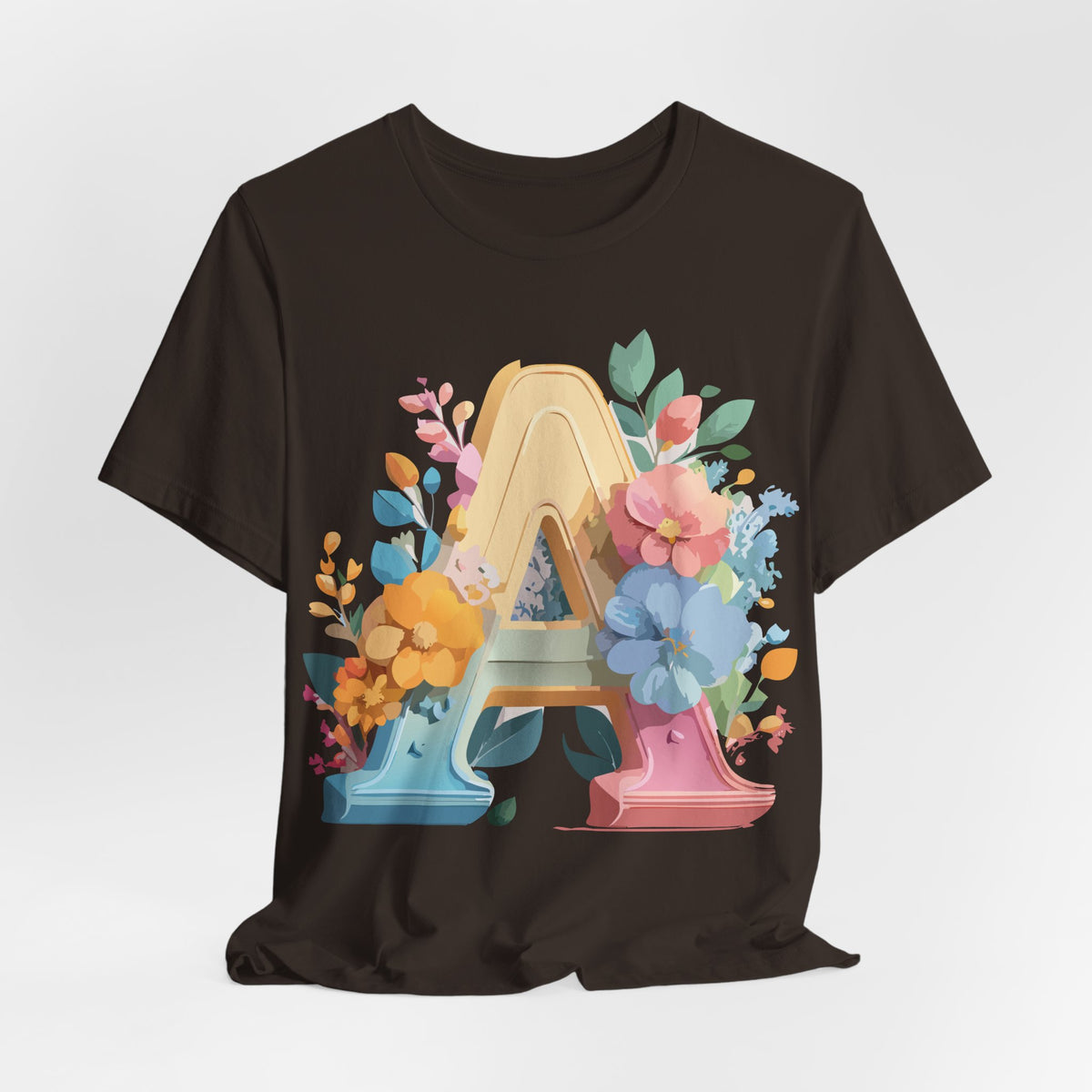 Letter A Graphic Unisex Cotton Bella+Canvas Tee with Art Letter Design