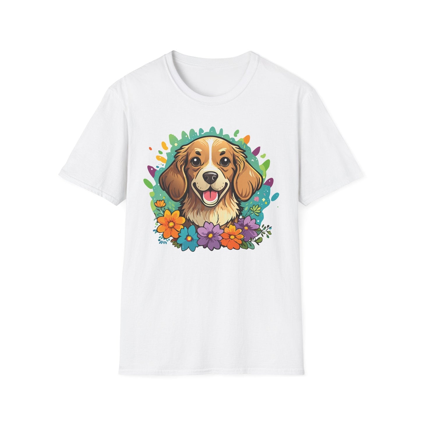 Dog Lover Unisex Animal Print T Shirt Cotton Tee Gildan Softstyle 64000