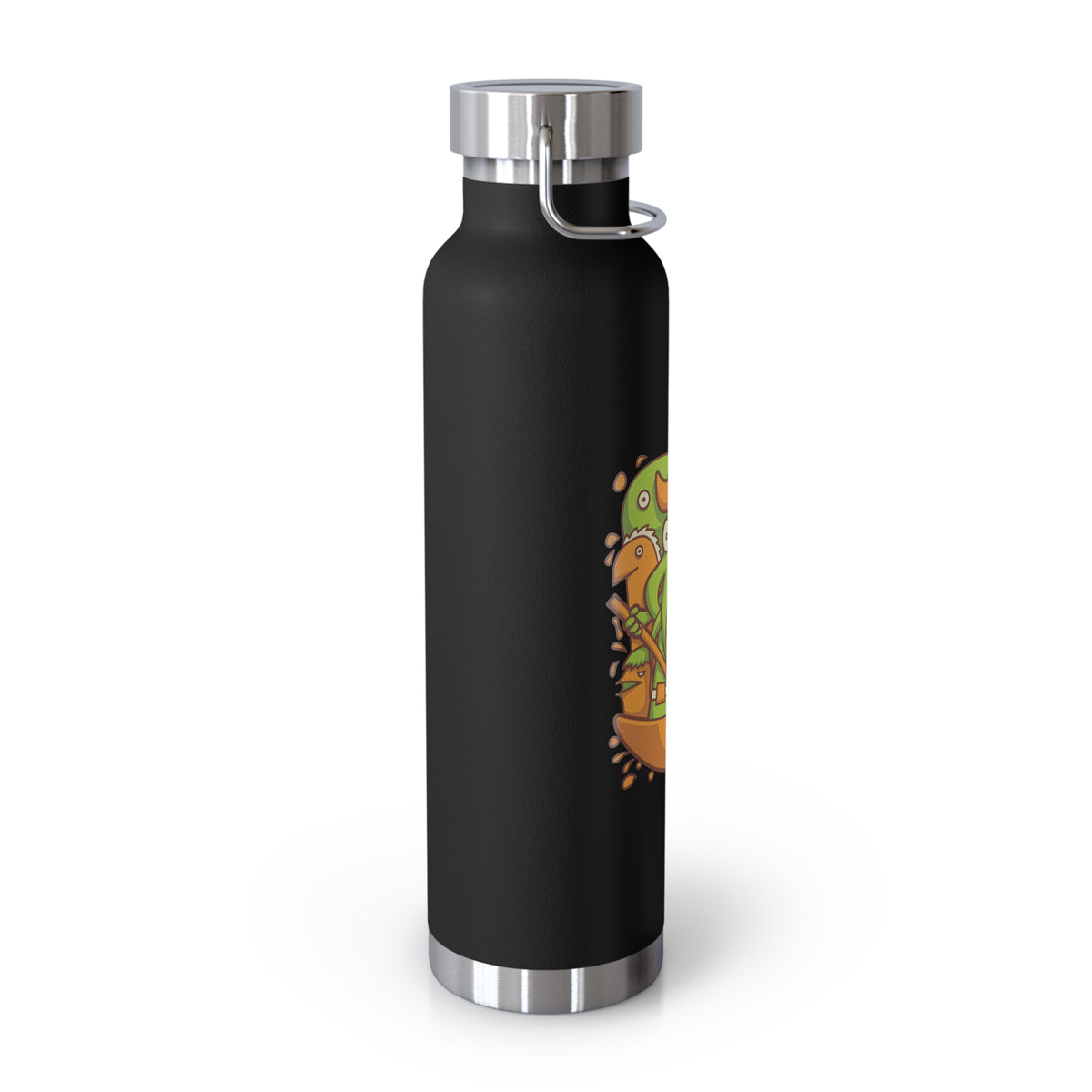 22oz Copper Insulated Water Bottle with Cartoon Design - CV76