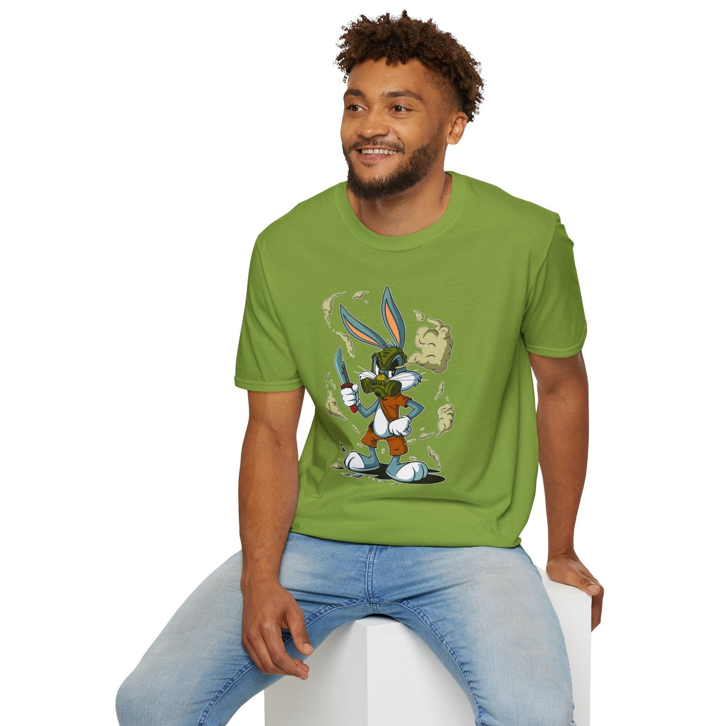 Bugs Bunny T Shirt Unisex Cartoon Graphic Tee Softstyle Gildan 64000 Short Sleeve