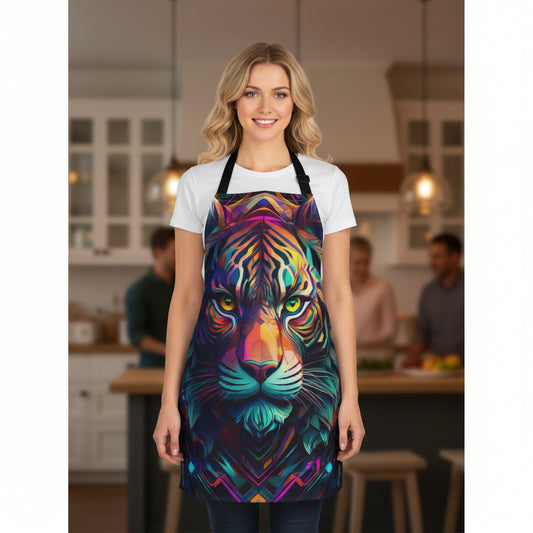 Tiger 100% Polyester Stain-resistant 31.5 x 25.6  Art Print Canvas Apron 5