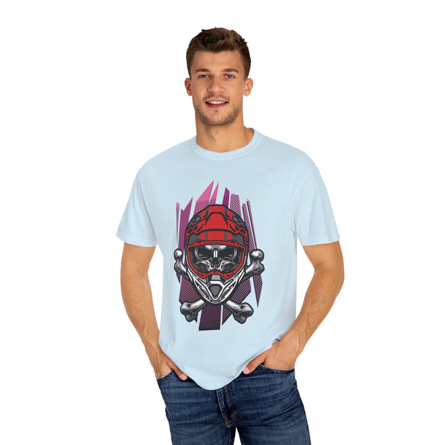 Unisex Cotton Tee Shirt with Skull