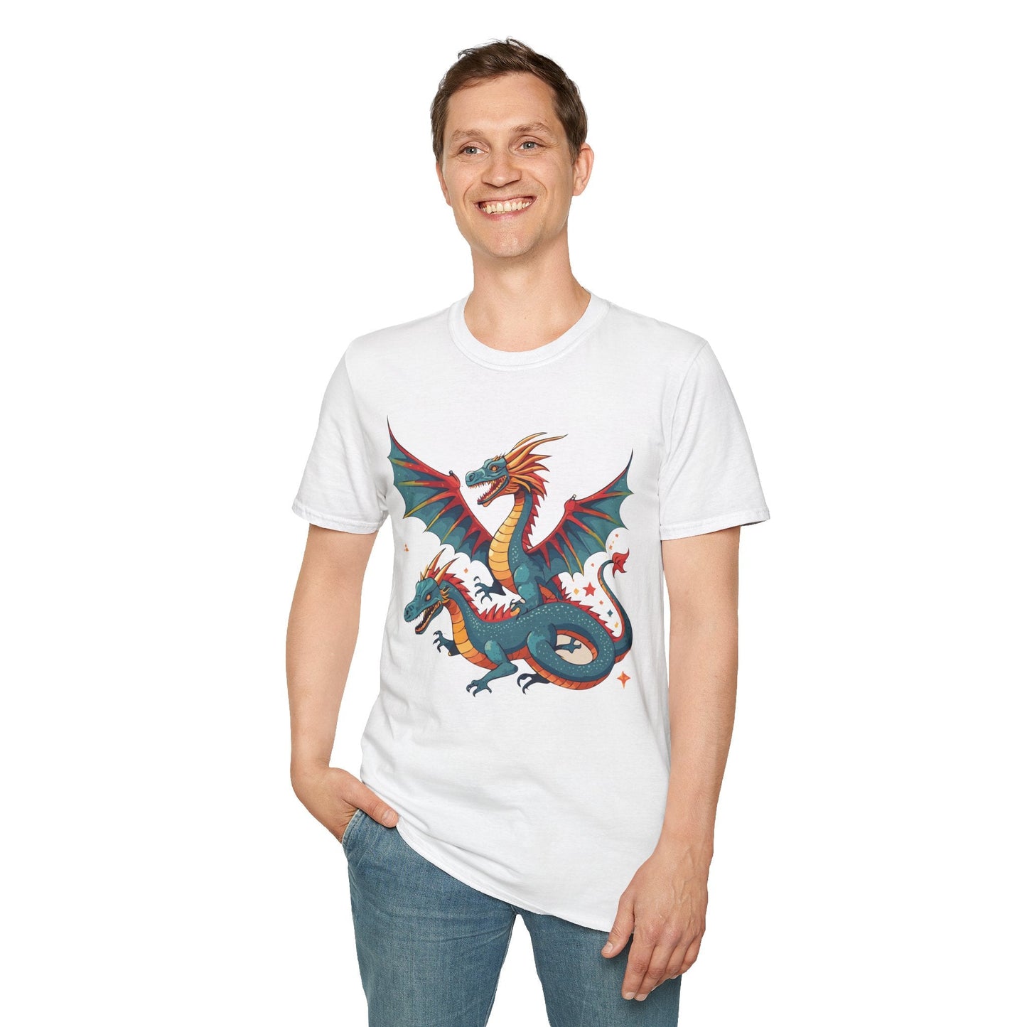 Dragon Graphic Unisex 100 Cotton Tee with Animal Artwork Design 13
