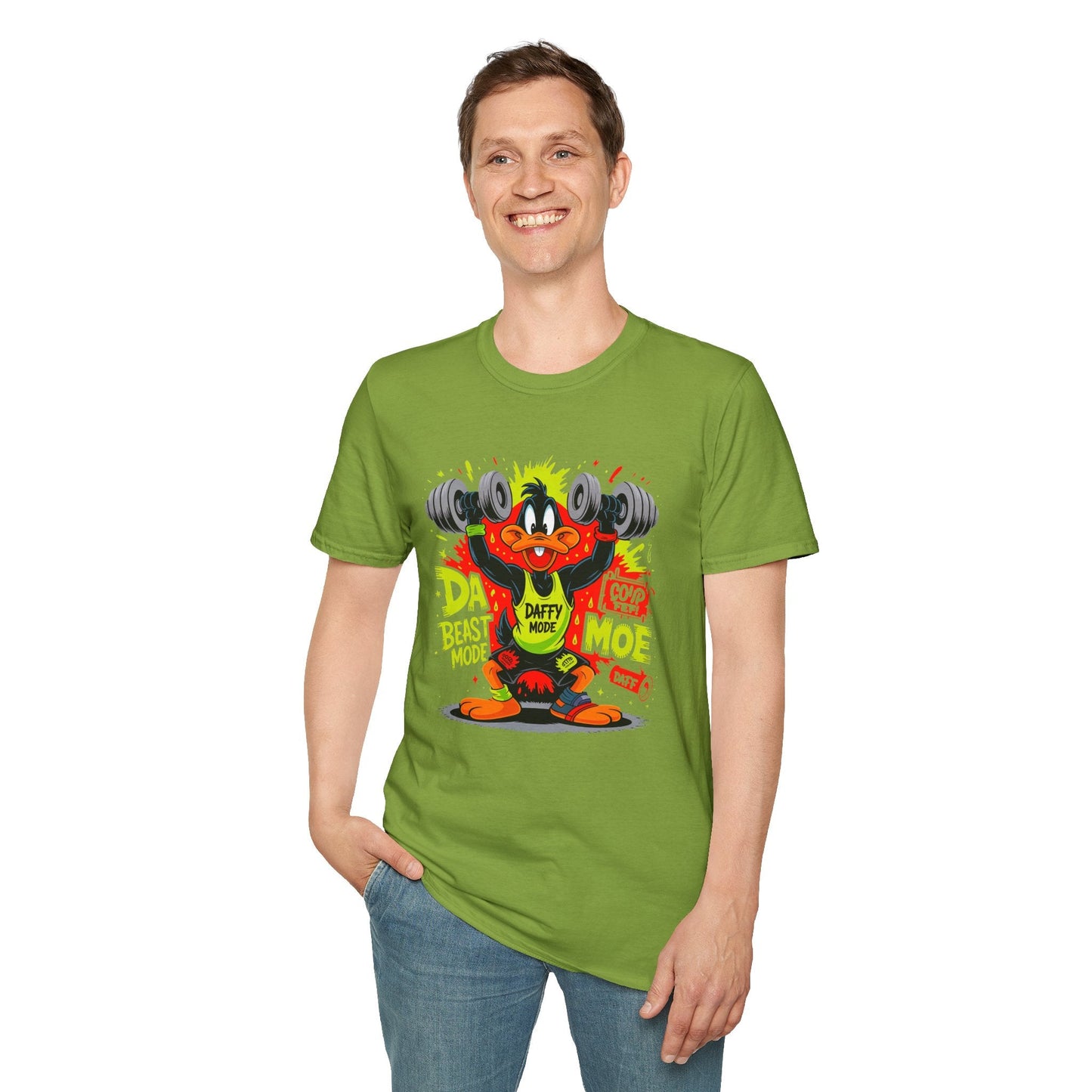 Unisex Cartoon T Shirt With Animation Design Funny Animals Tee Softstyle Gildan 64000