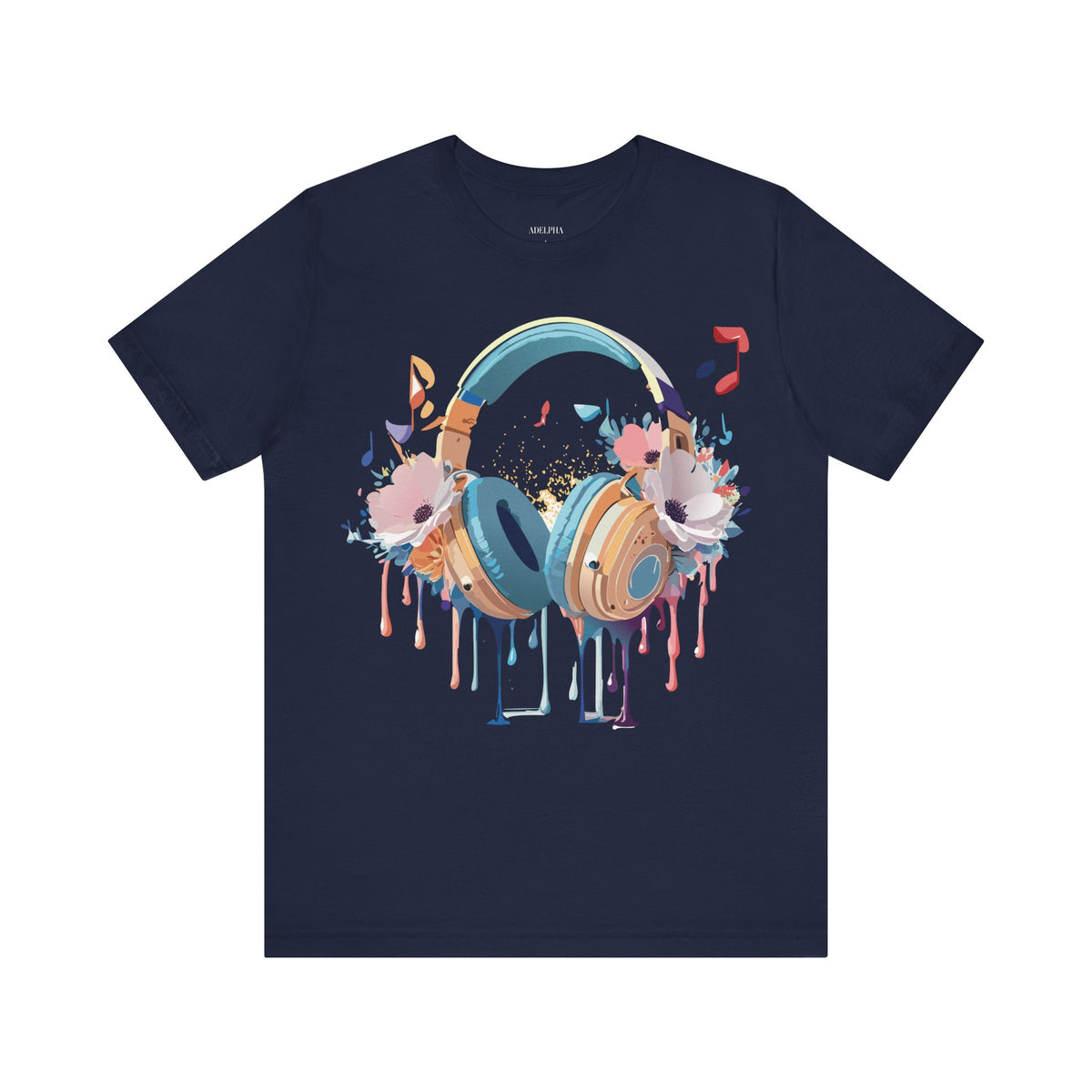 Music Graphic Unisex Cotton Bella+Canvas Tee with Art Design m93