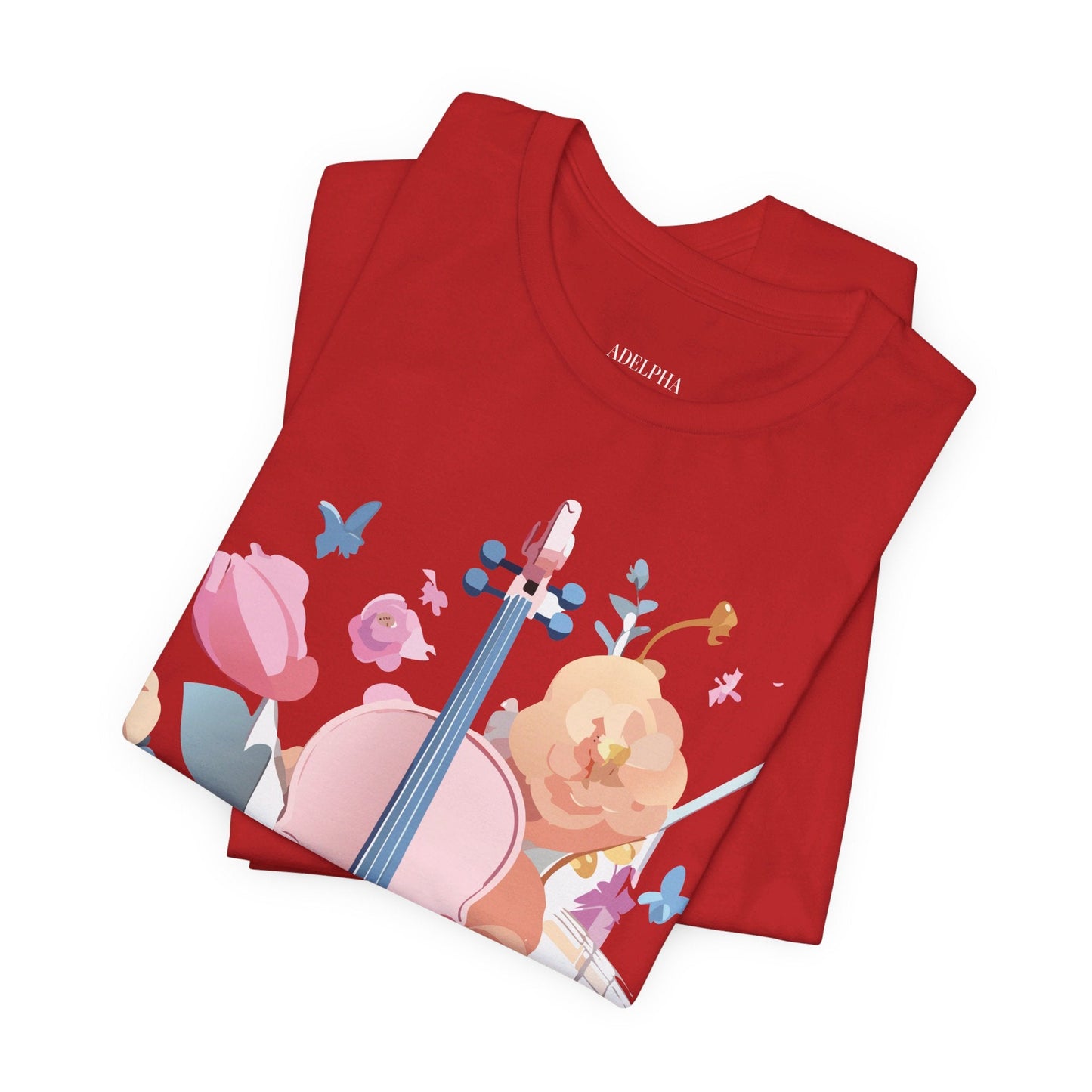 Music Graphic Unisex 100 Cotton Vintage Art with Musical Elements Tee 9