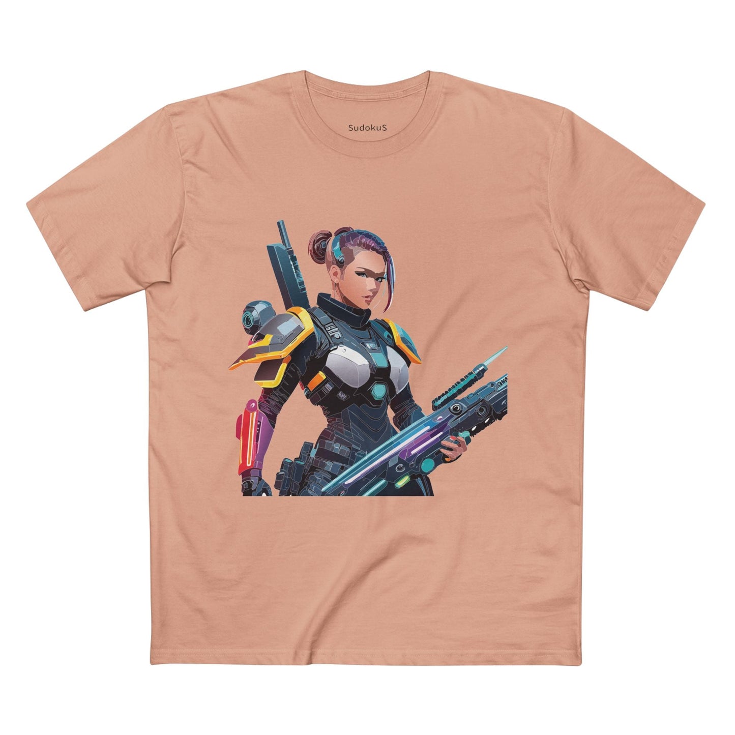 Army-woman Graphic Unisex 100 Cotton Staple Tee 3