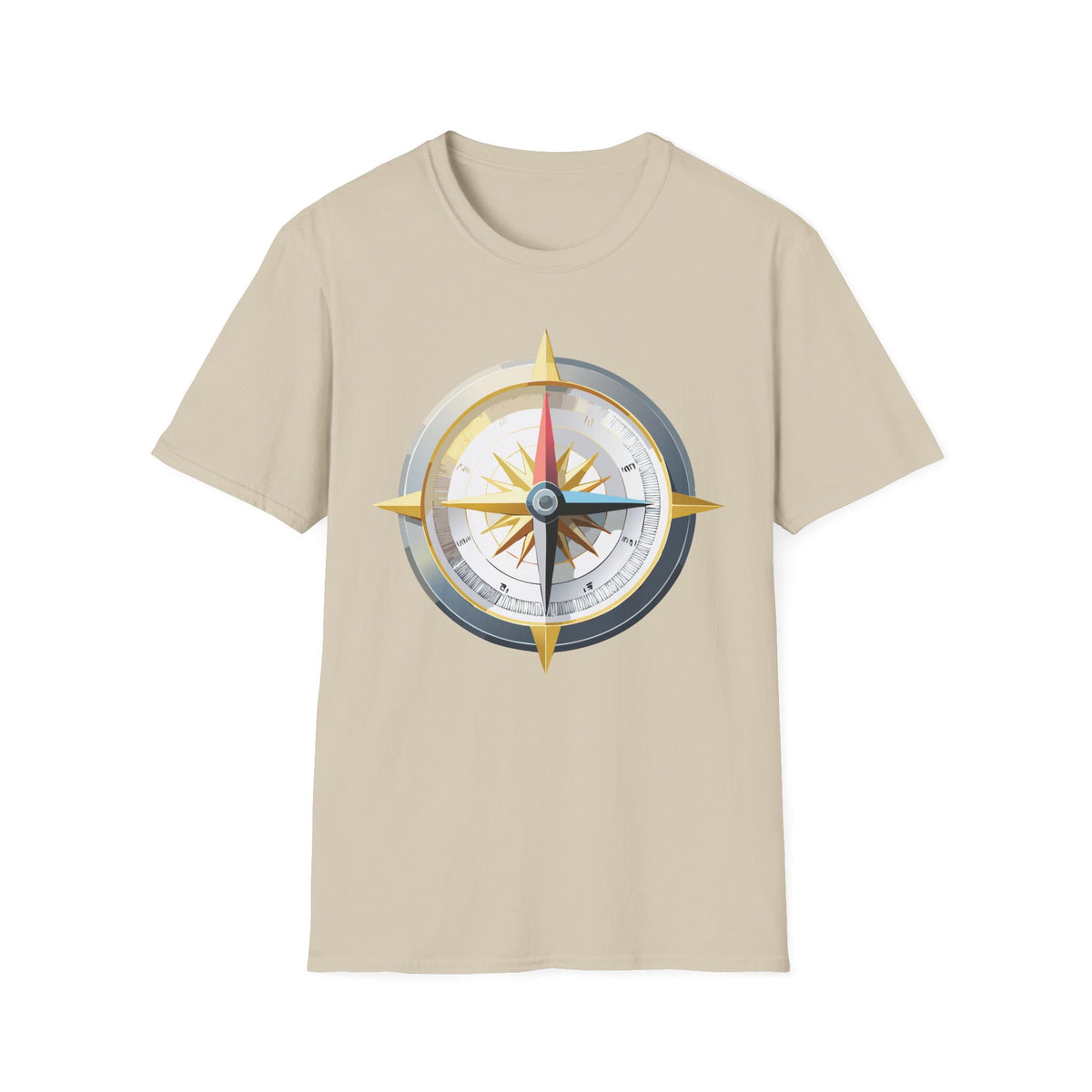 Nautical Compass Graphic T-Shirt | Adventure Graphic Design Unisex 100 Cotton Gildan T-Shirt