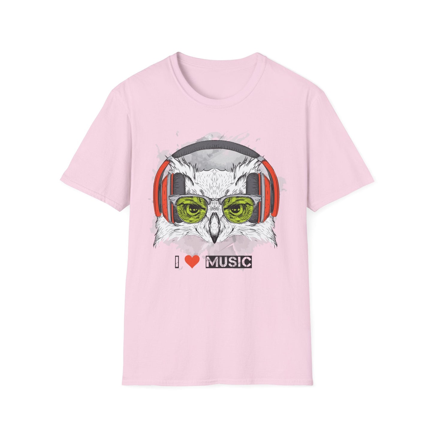 I Love Music Animals Shirt Unisex Tee With Headphones Graphic Design For Music Lovers