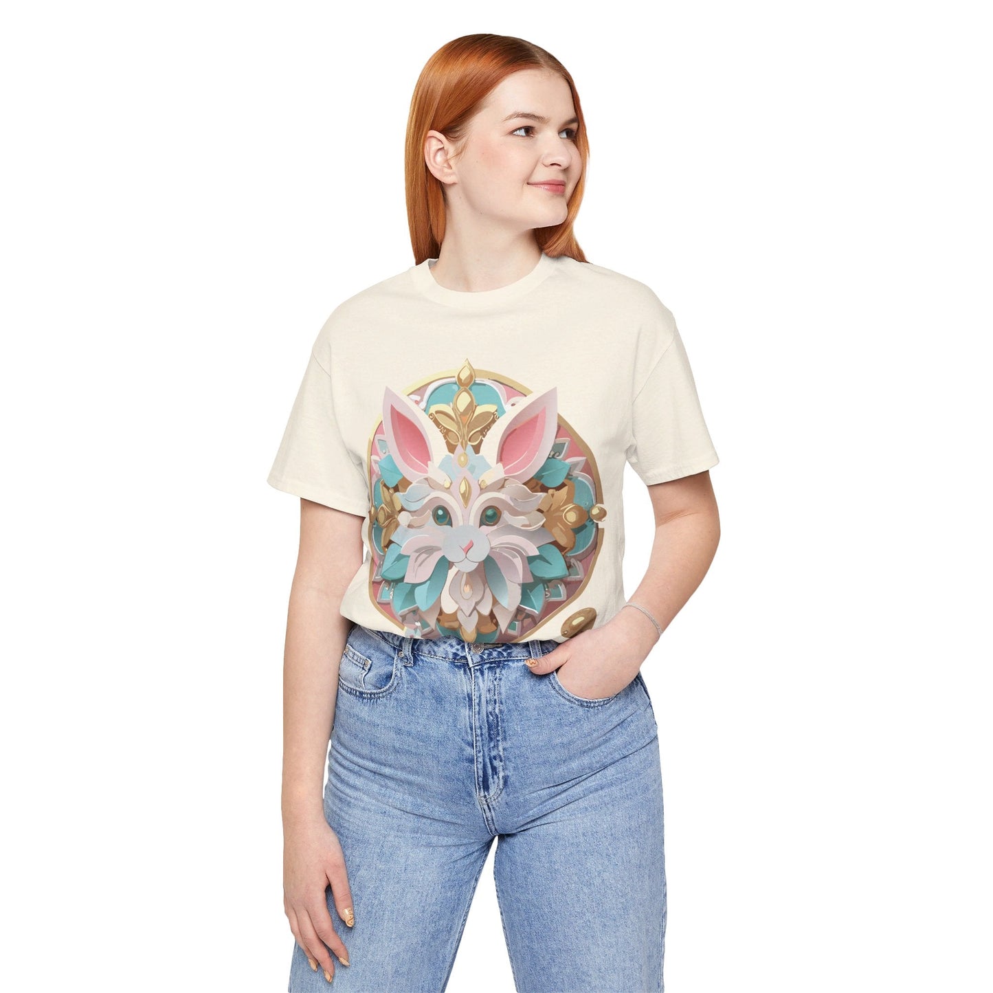 Medallion Graphic Unisex 100 Cotton Vintage Animal Medal Artwork Tee 88