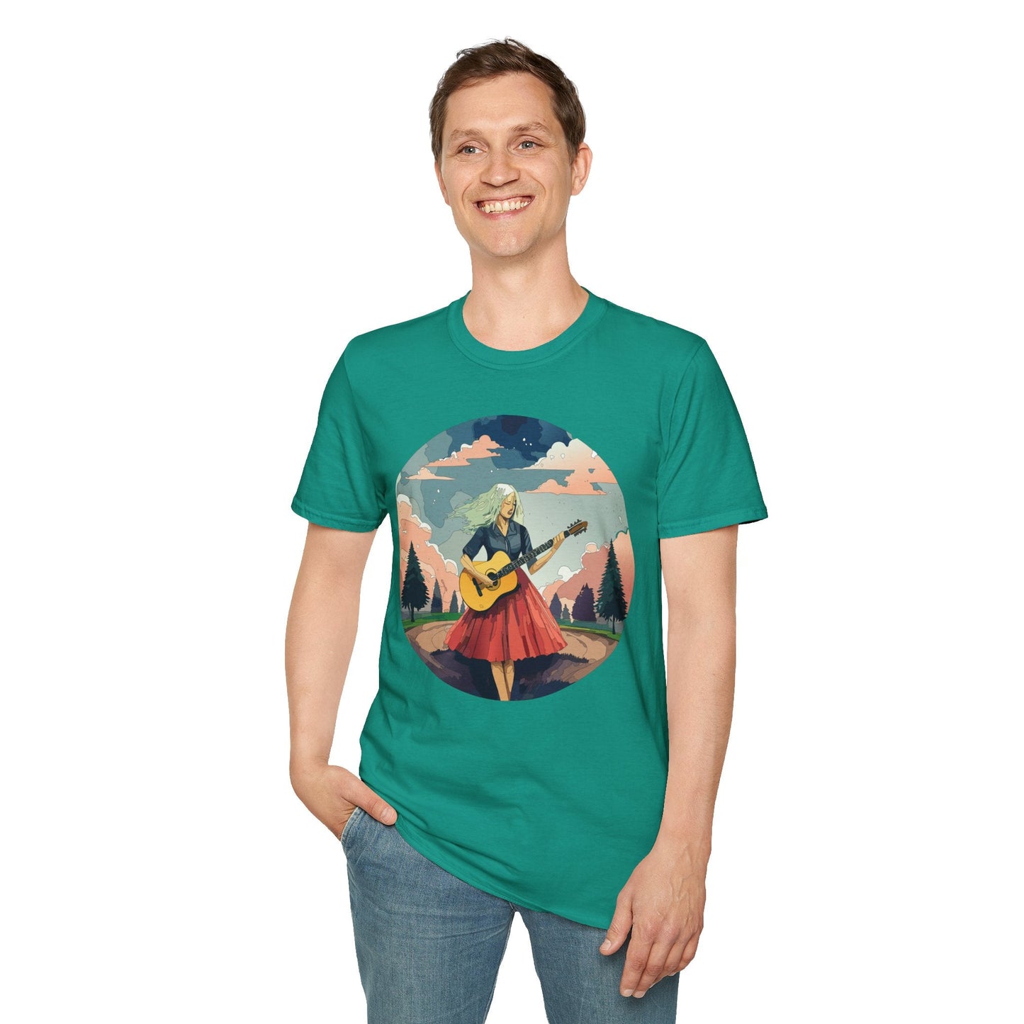 Womens Graphic T Shirt Art Design Ladies Tee Softstyle Gildan 64000 100 Percent Cotton