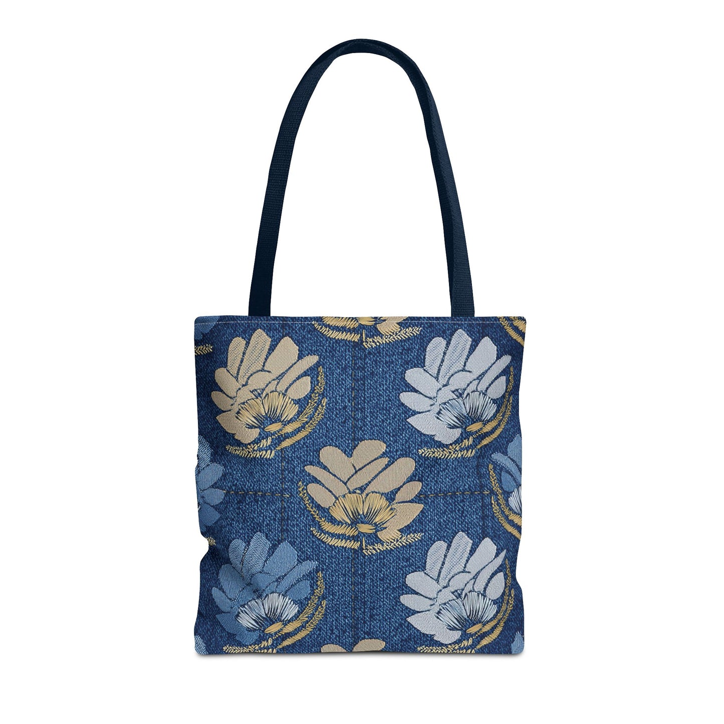 Denim Fabric Imitation Print Unisex Canvas Bag Poly Spun 3 Sizes Tote Bag 119