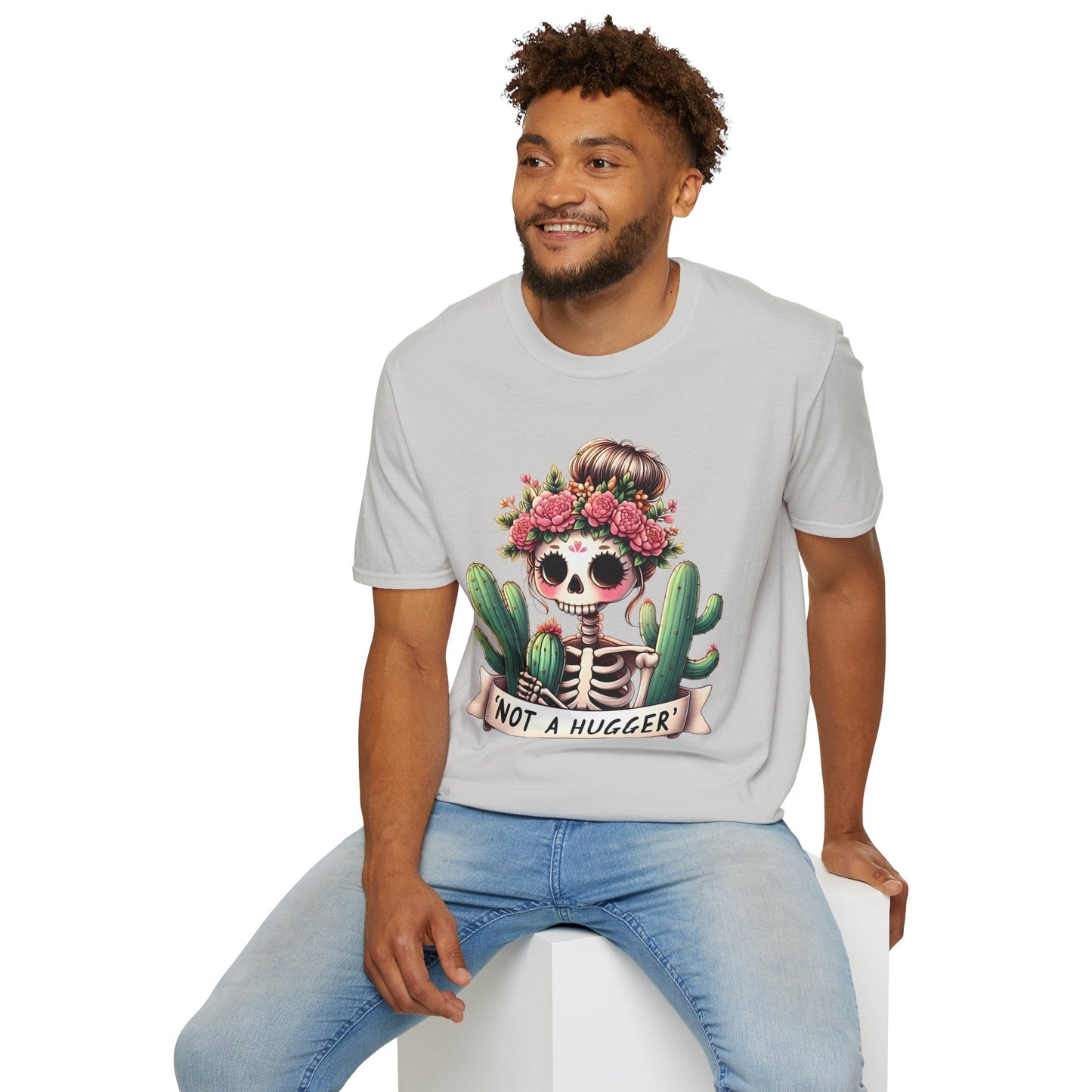 Skull Tee Shirt Unisex Skeleton Design Softstyle Cotton Tee Light Breathable Comfort Gildan 64000