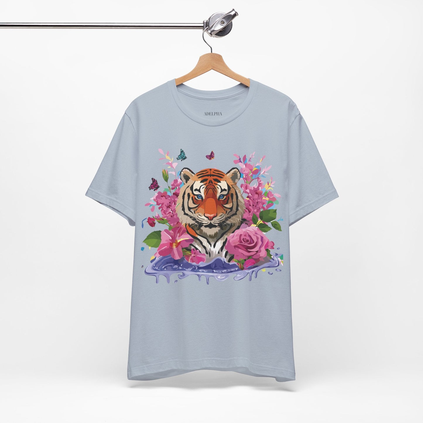 Tiger Graphic Unisex 100 Cotton Vintage Art with Animal Tee 11
