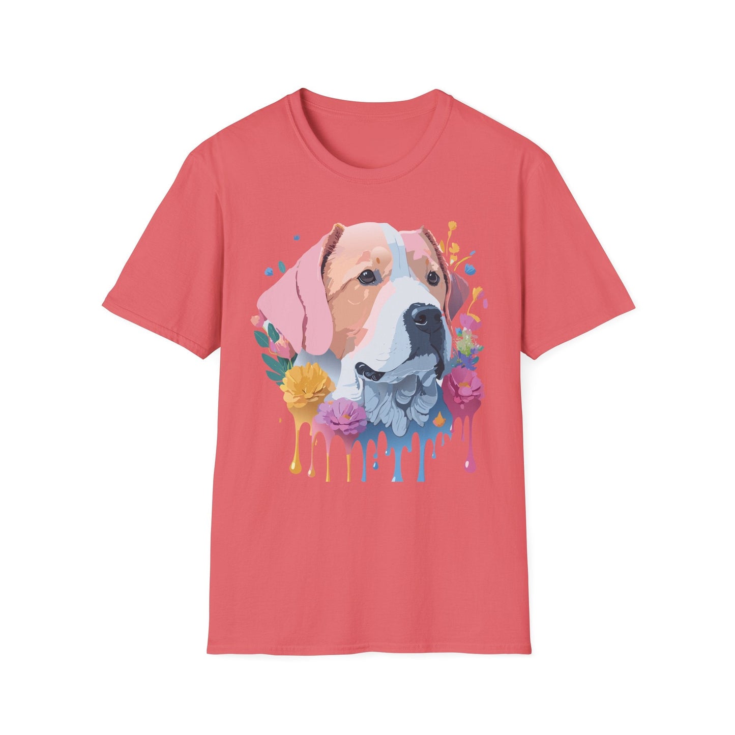 Dog Shirt Unisex Softstyle Cotton Tee 64000 Graphic Animal Print