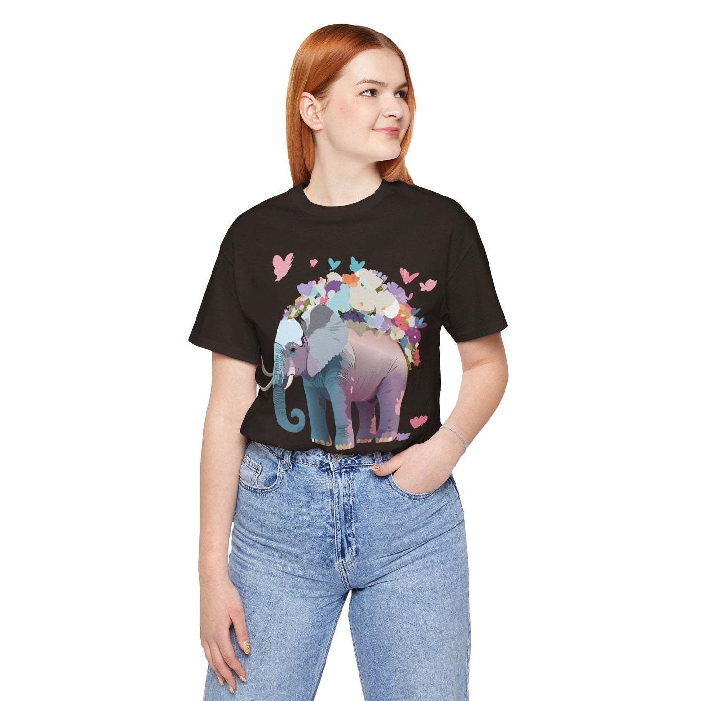 Elephant Shirt Graphic Tee Unisex Vintage Inspired Art Design By Adelpha Original Artwork