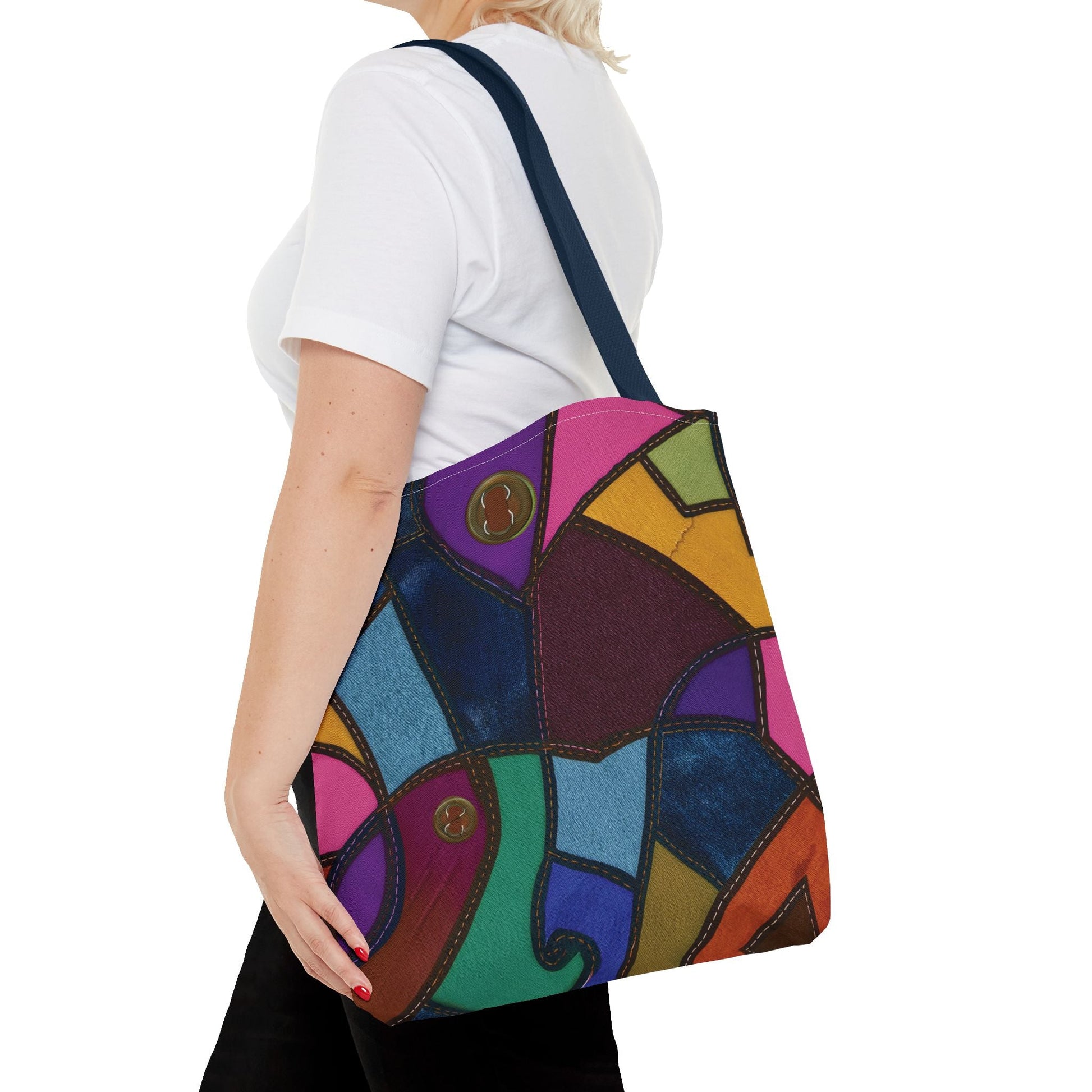 Denim Canvas Bag, Tote Bag Denim Printify