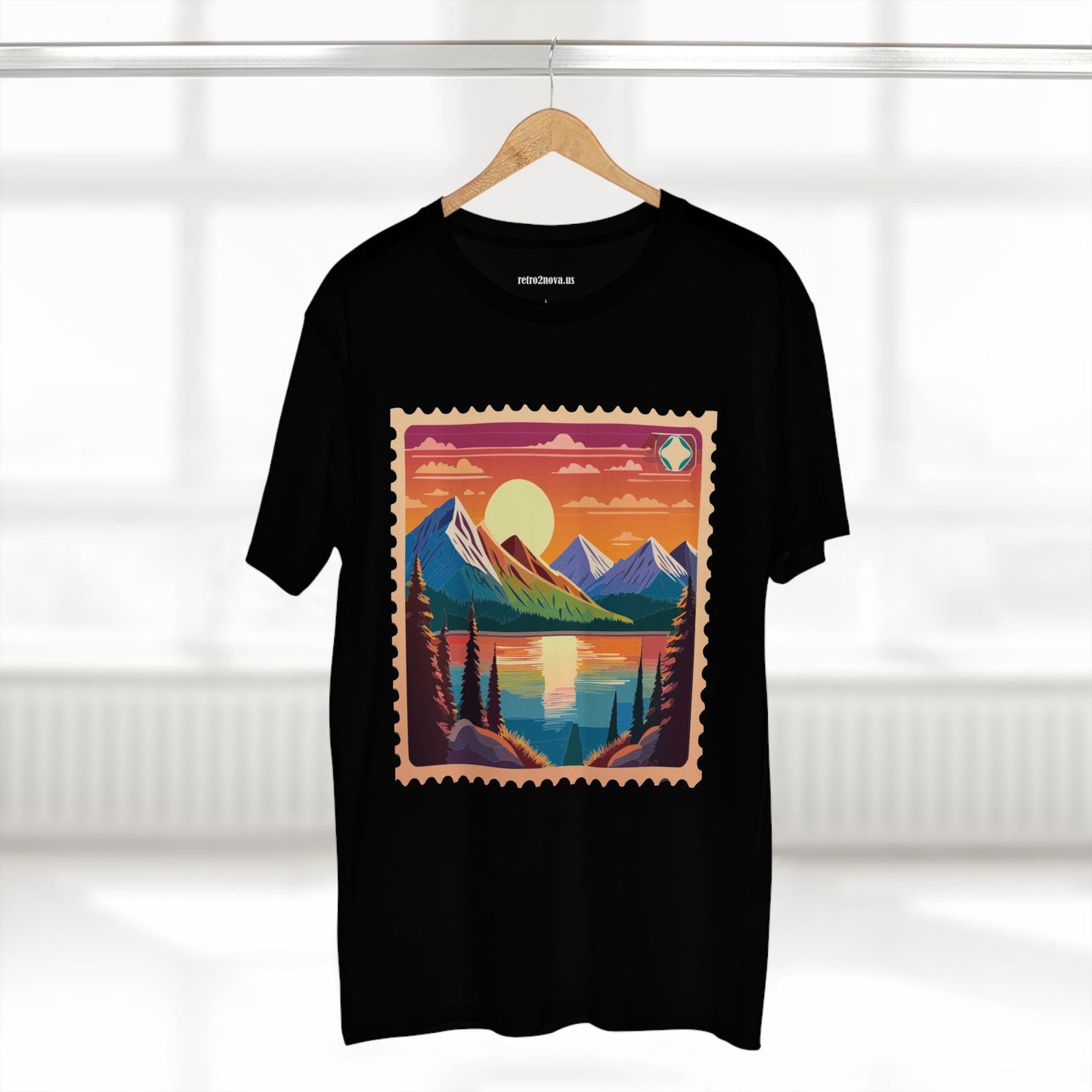 Postage Stamp Shirt Unisex Original Art Design Cotton Tee PS17 Retro2Nova Premium Cotton Staple Tee