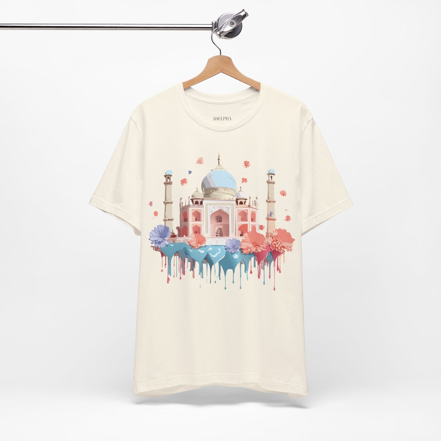 Unisex Taj Mahal Graphic Tee Vintage Inspired Shirt By Adelpha Art Design Collection