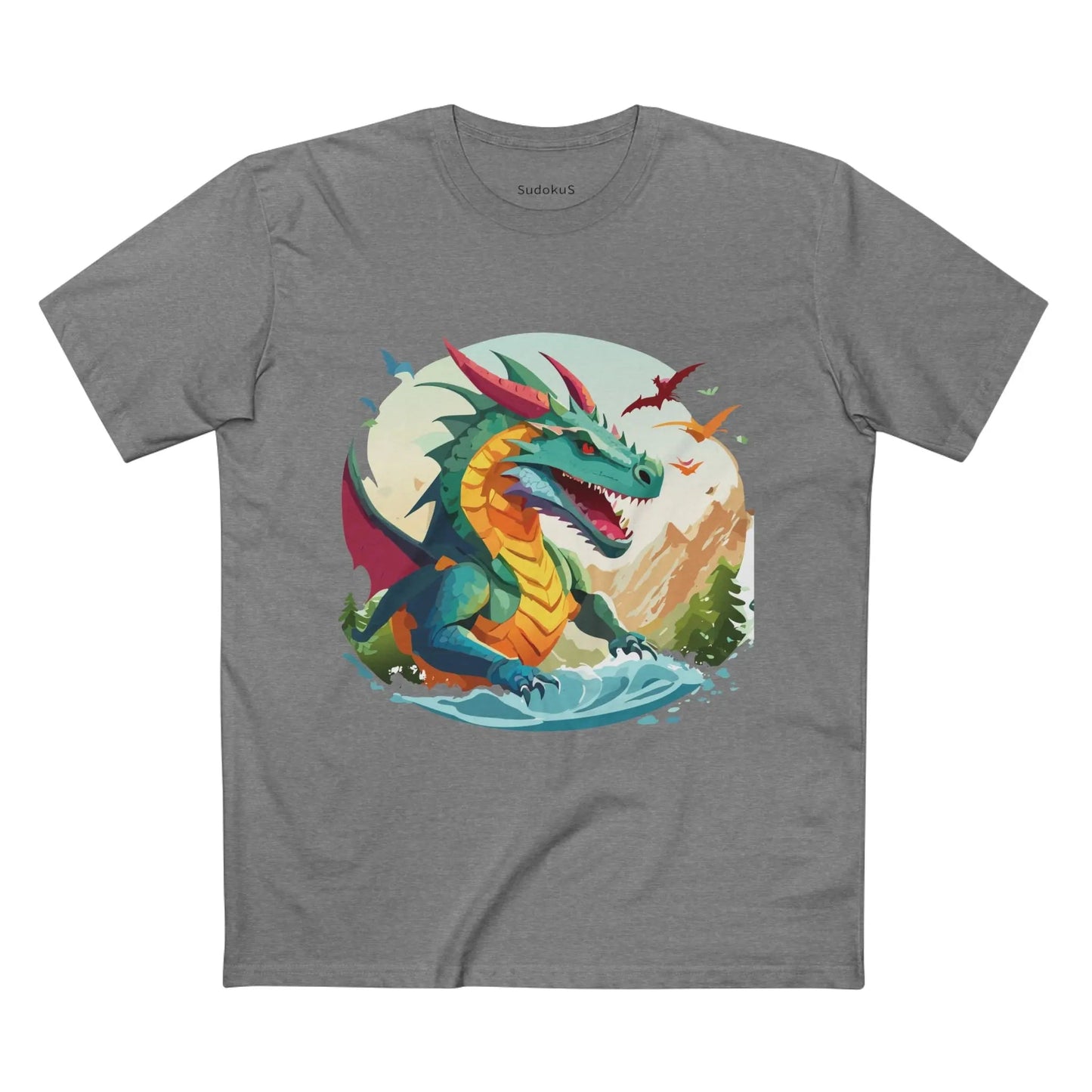 Dragon Graphic Unisex 100 Cotton Staple Tee 26
