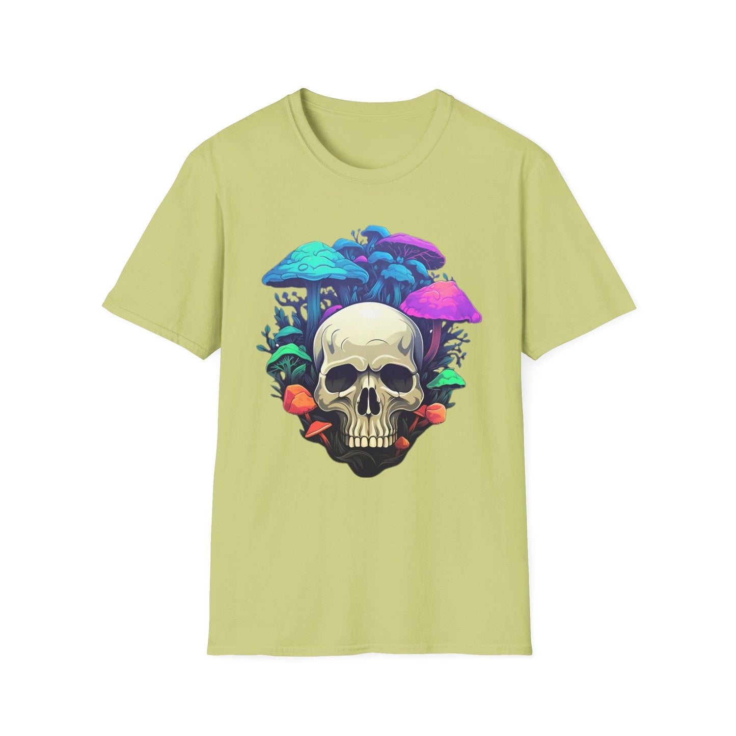 Unisex Skull Tee Shirt Short Sleeve Skeleton Design Gildan Softstyle Cotton Tee Shirt