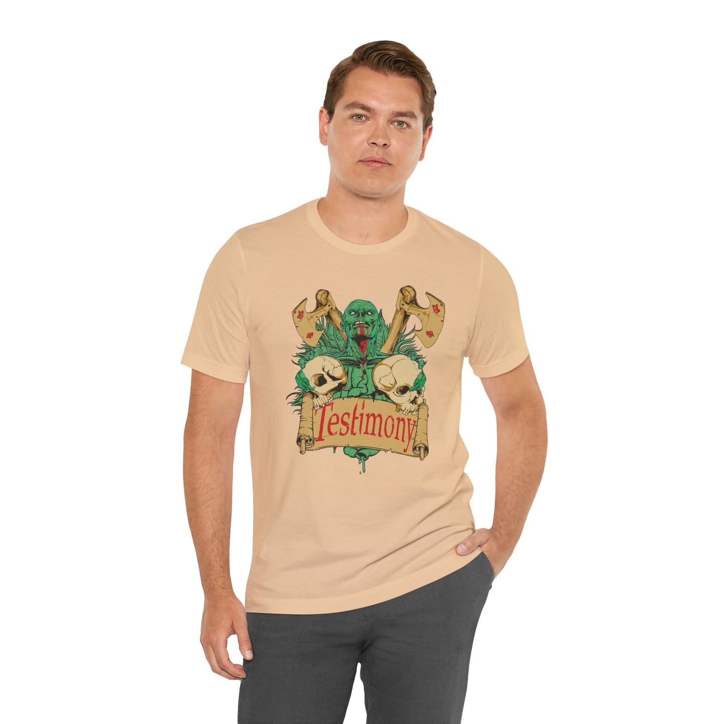 Cthulhu Skull Axes Testimony Tee Lovecraft Horror Mythos Shirt Art-42