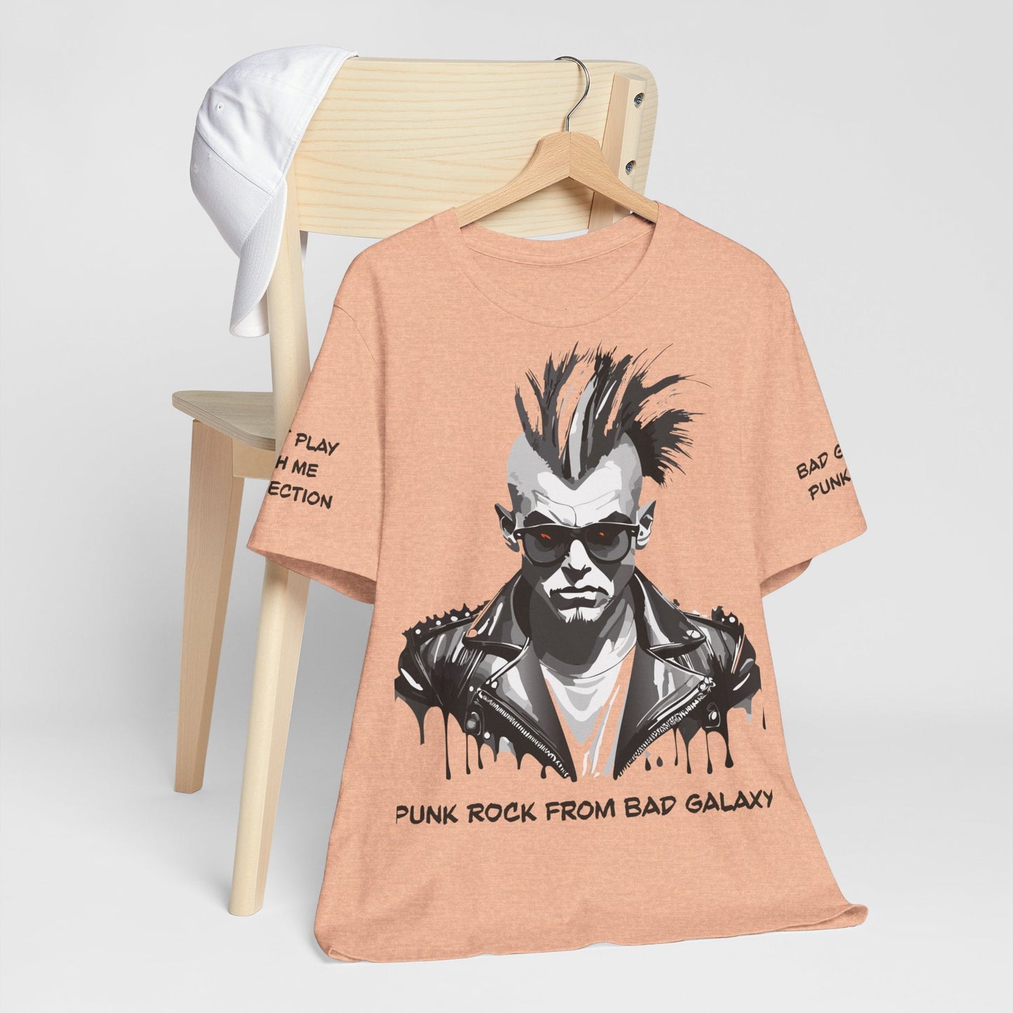 Punk Rock Tee Shirt From Bad Galaxy Made To Order 100 Percent Cotton With Eco Friendly Inks