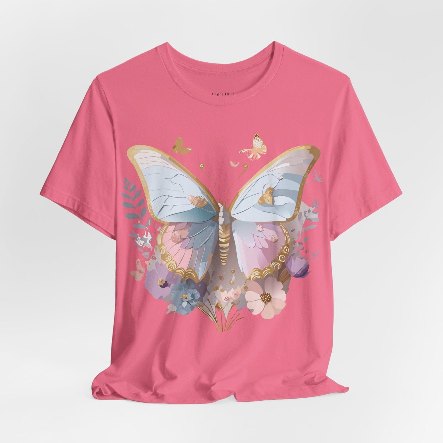Unisex Graphic Tee Featuring Adelpha Artwork Vintage Butterfly Inspired Short Sleeve