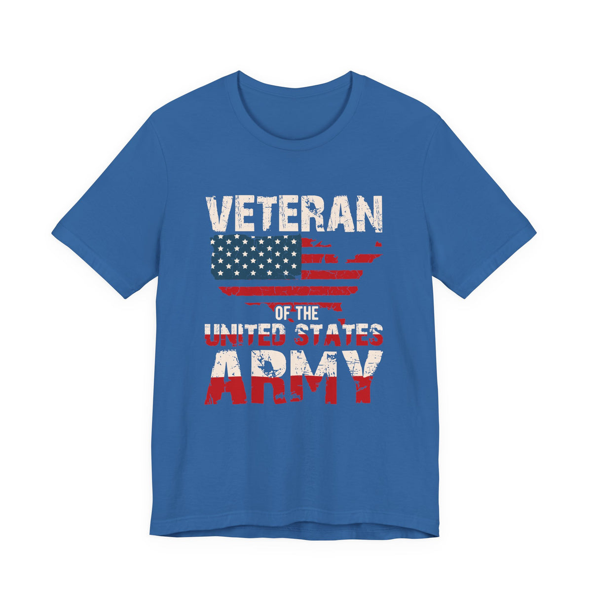 Veteran of the United States Army Tee American Flag Distressed Military Unisex Cotton Shirt v6