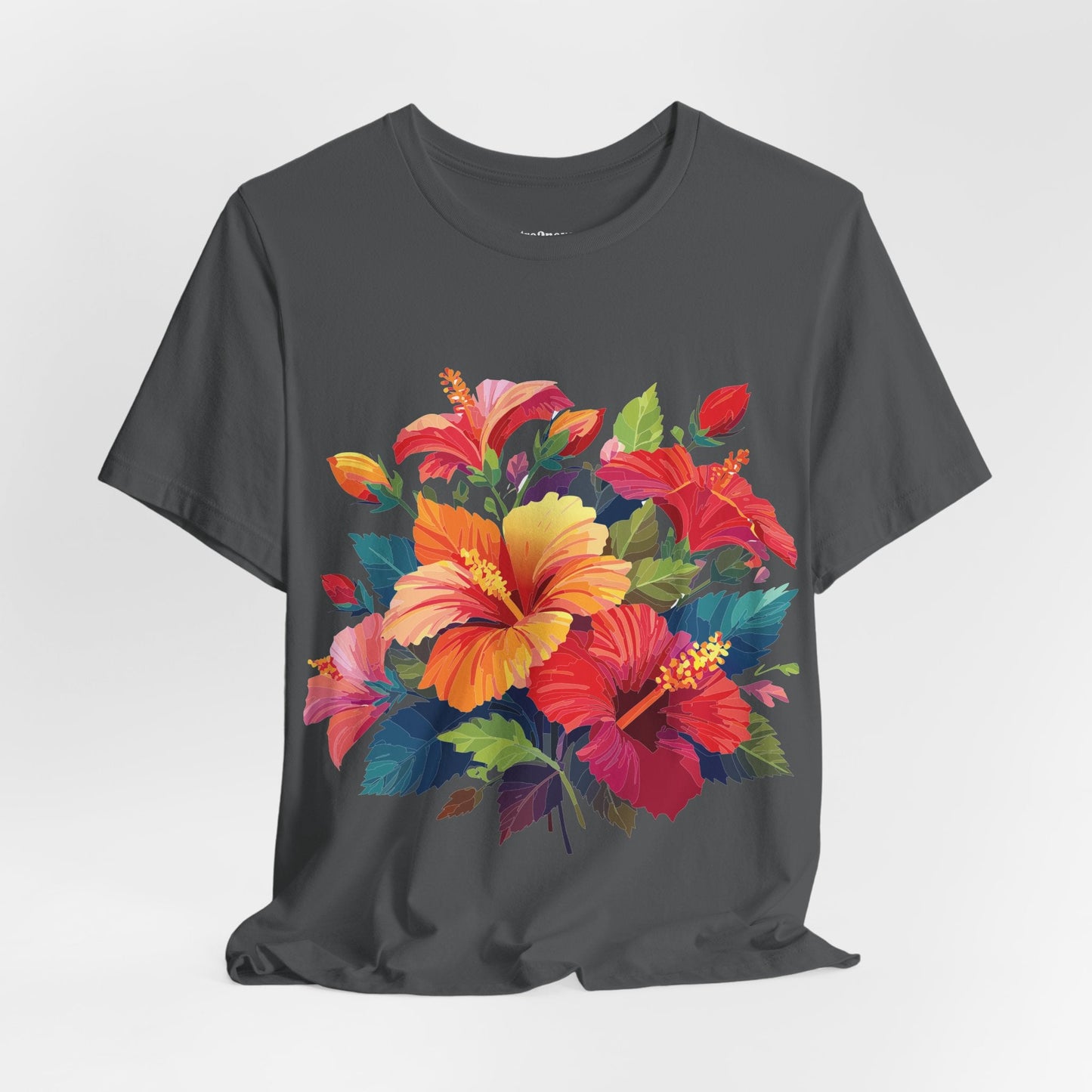 Retro2Nova Floral Shirt Unisex Jersey Short Sleeve Tee From Flowers Collection Bold Vibrant Design