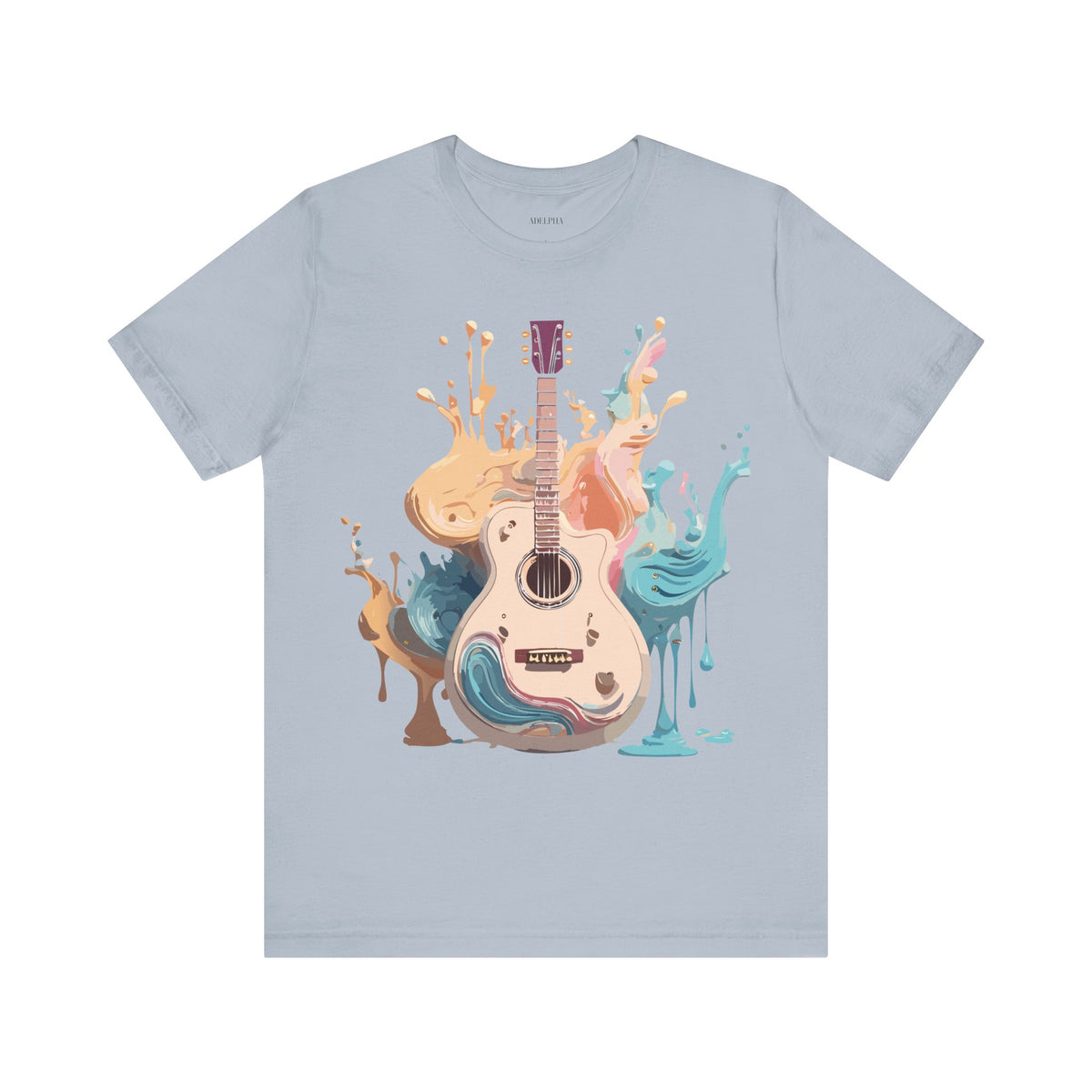 Music Graphic Unisex Cotton Bella+Canvas Tee with Art Design m128