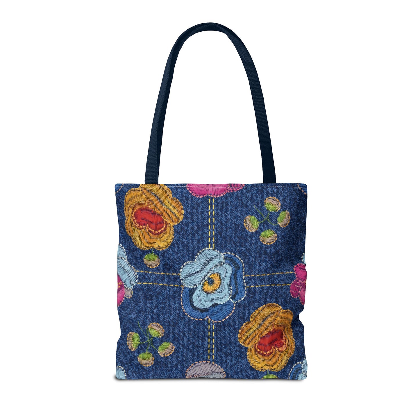 Denim Fabric Imitation Print Unisex Canvas Bag Poly Spun 3 Sizes Tote Bag 163