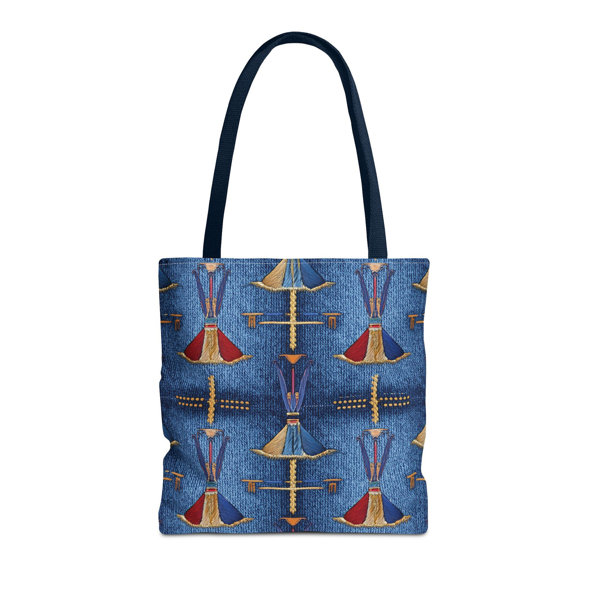 Denim Fabric Imitation Print Unisex Canvas Bag Poly Spun 3 Sizes Tote Bag 188